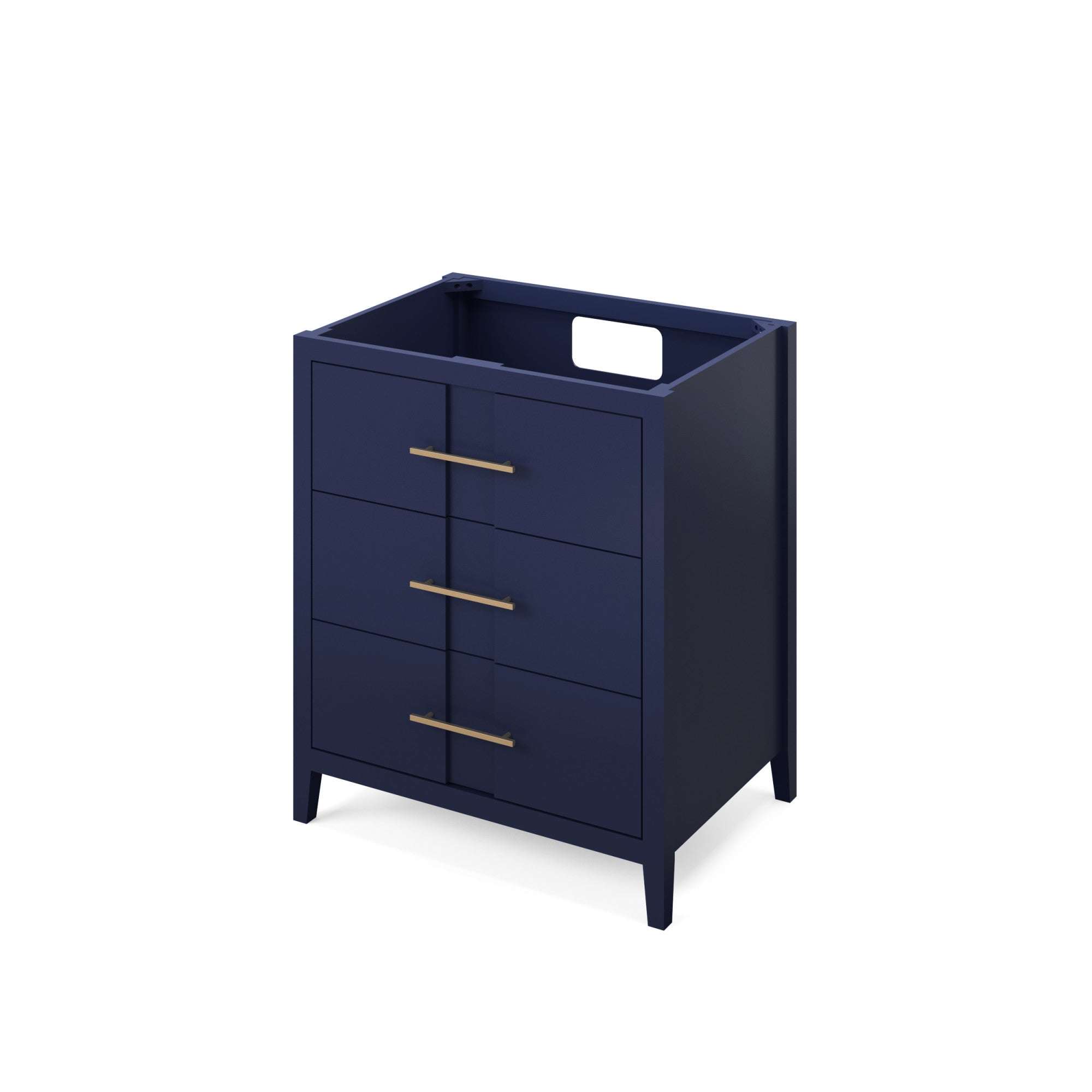 Katara 30" Hale Blue Katara Vanity, White Quartz Vanity Top, Undermount Rectangle Bowl | KitchBath