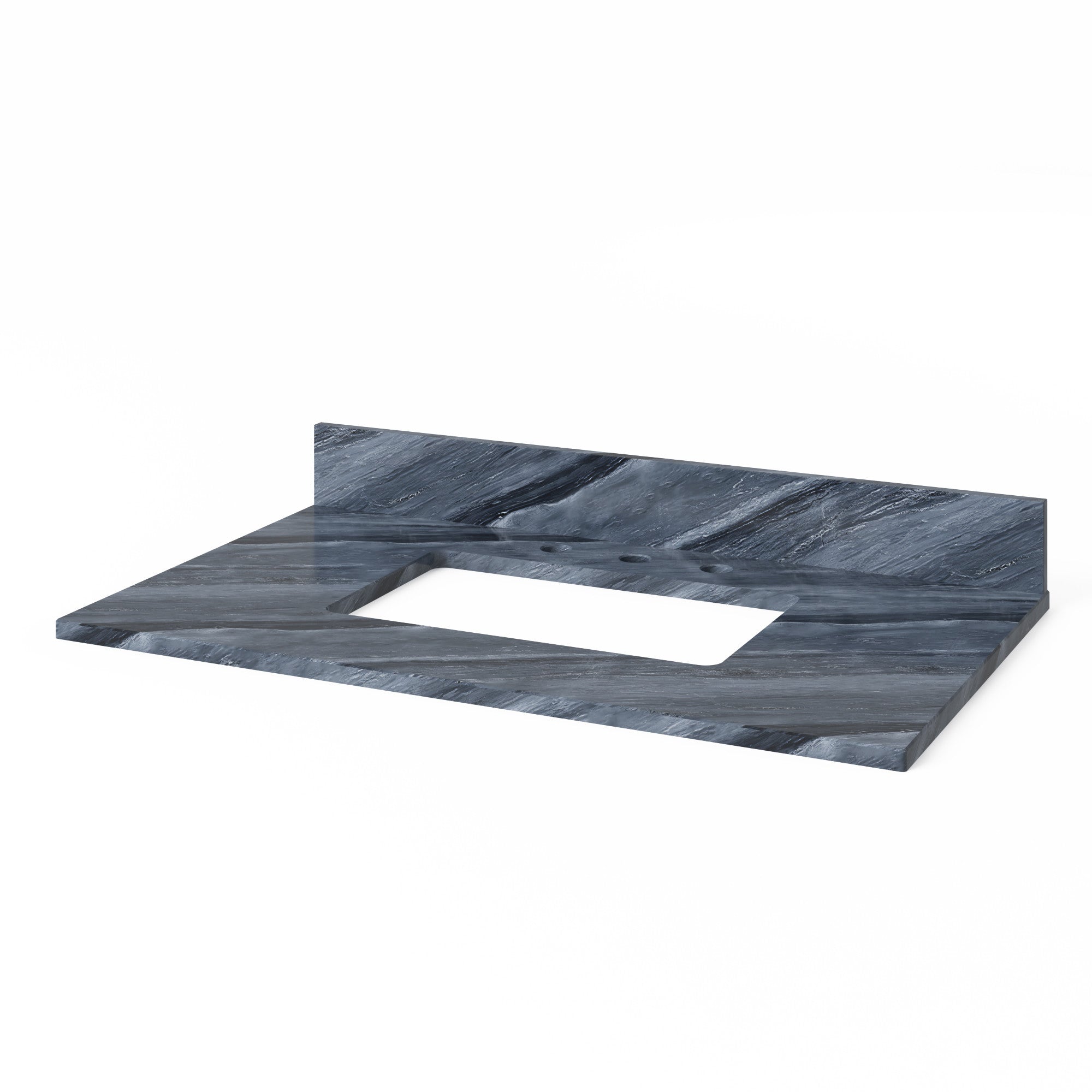 Kipling 36" W  Single Basin Bathroom Vanity Set Dark Walnut, Grey Marble Vanity Top, Rectangle Bowl | KitchBath