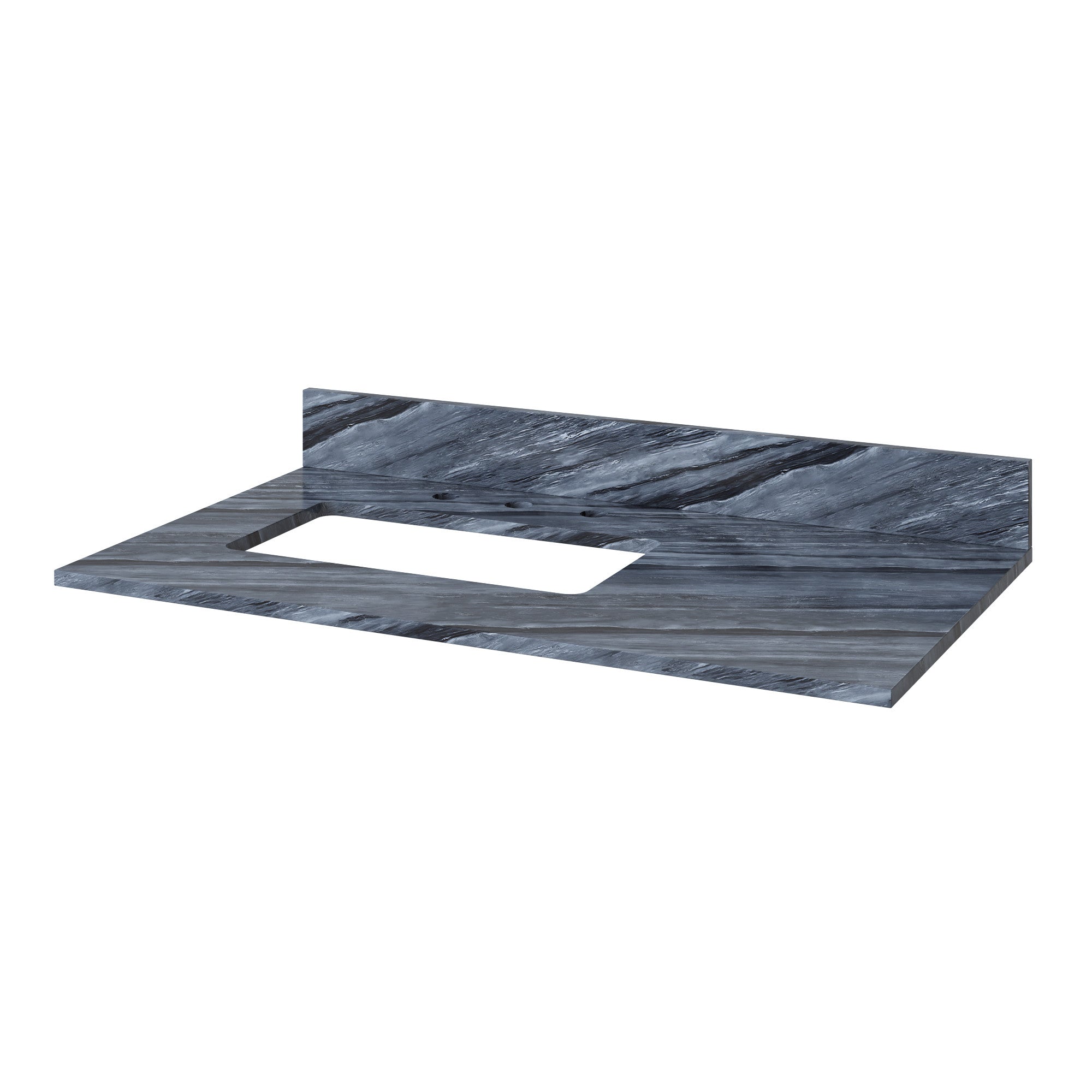 Percival 36" Single Bathroom Vanity Set Natural Oak, Grey Marble Vanity Top, Rectangle Bowl | KitchBath