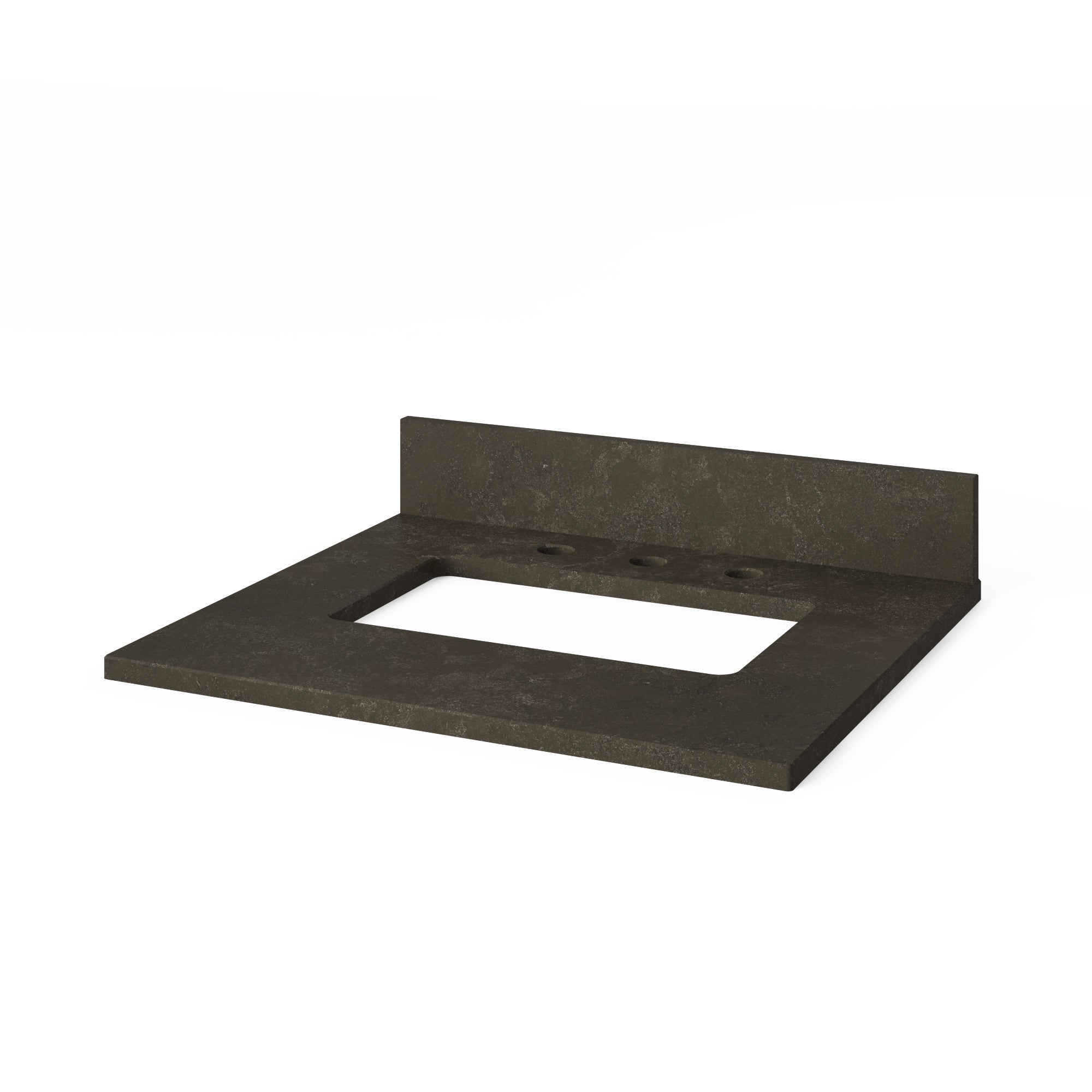 Theodora 24" Single Bathroom Vanity Set Natural Oak, Blue Limestone Vanity Top, Rectangle Bowl | KitchBath