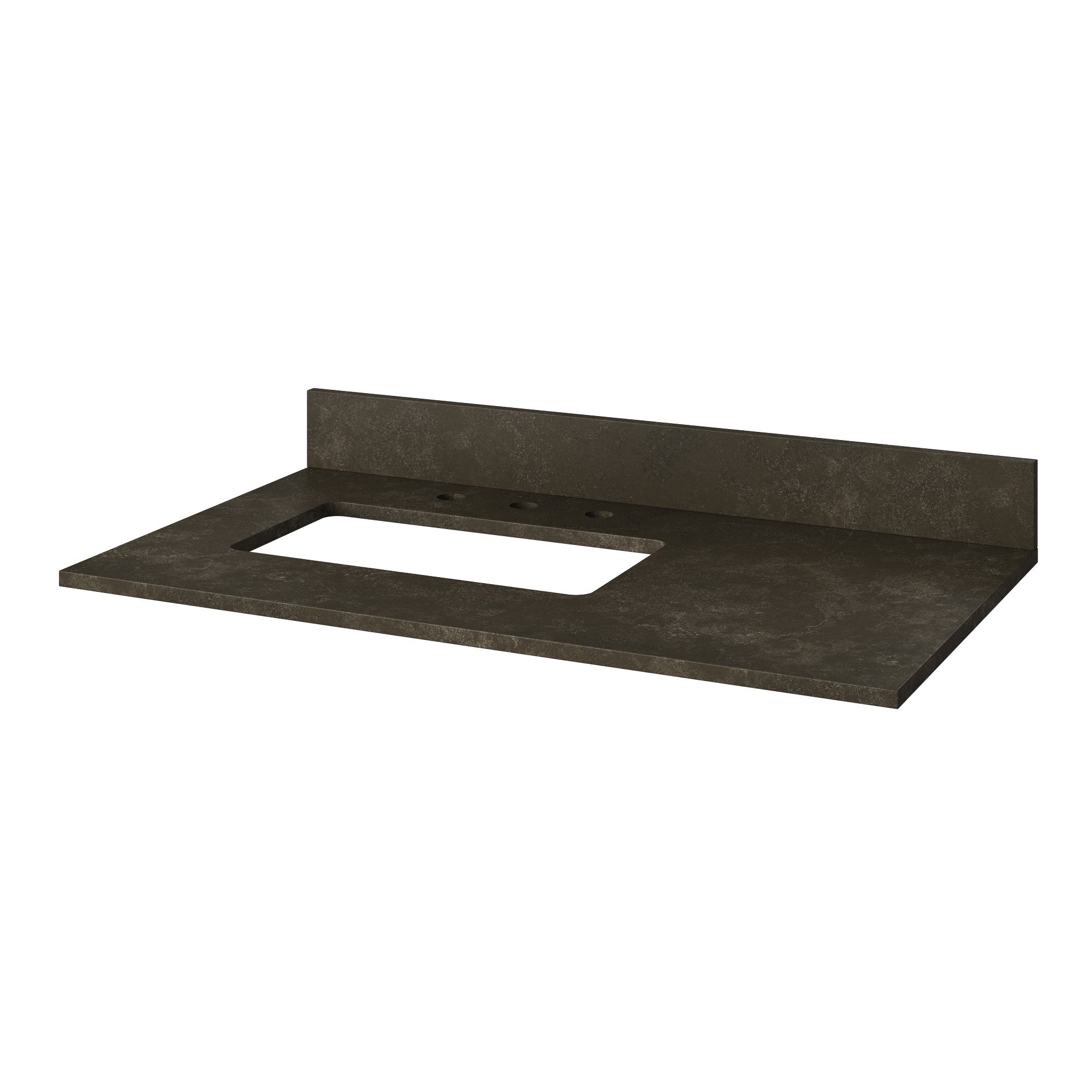 Percival 36" Single Bathroom Vanity Set Natural Oak, Blue Limestone Vanity Top, Rectangle Bowl | KitchBath