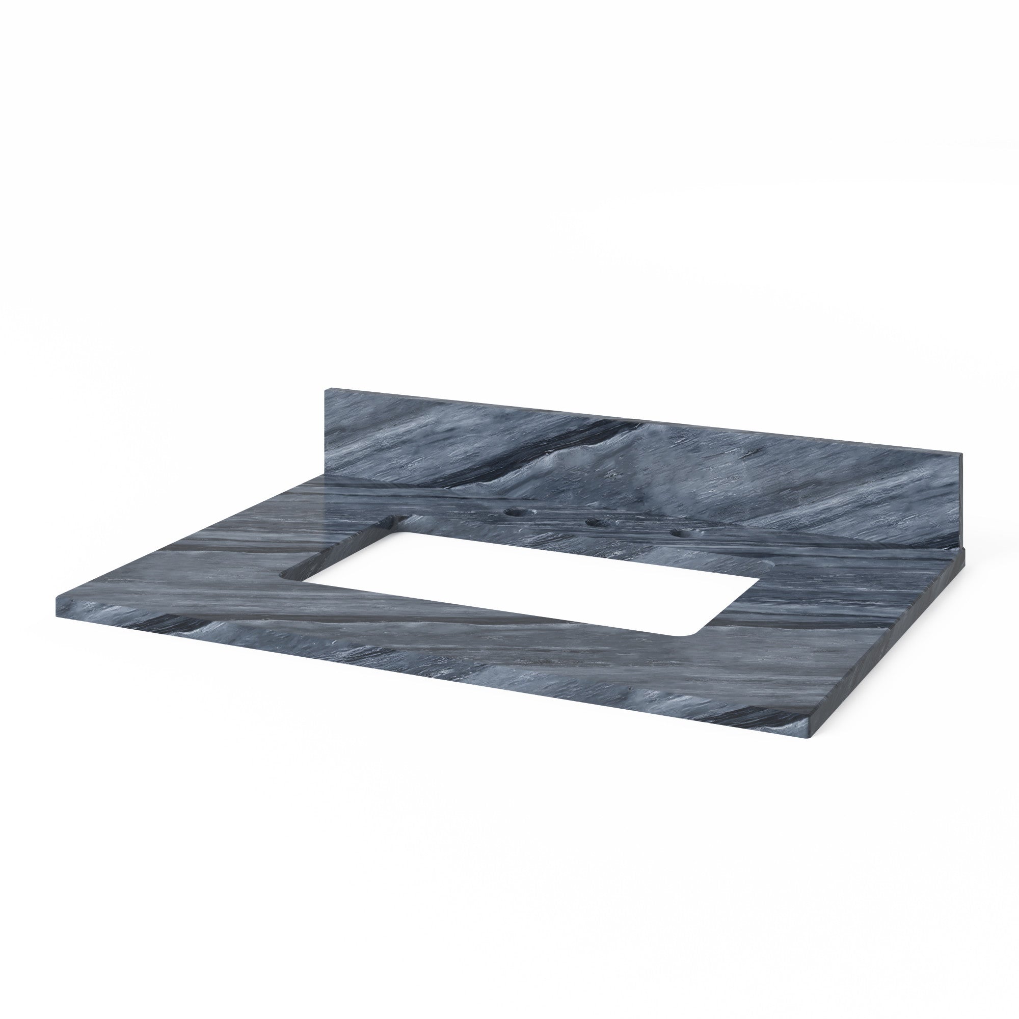Katara 30" Single Bathroom Vanity Set Natural Oak, Grey Marble Vanity Top, Rectangle Bowl | KitchBath