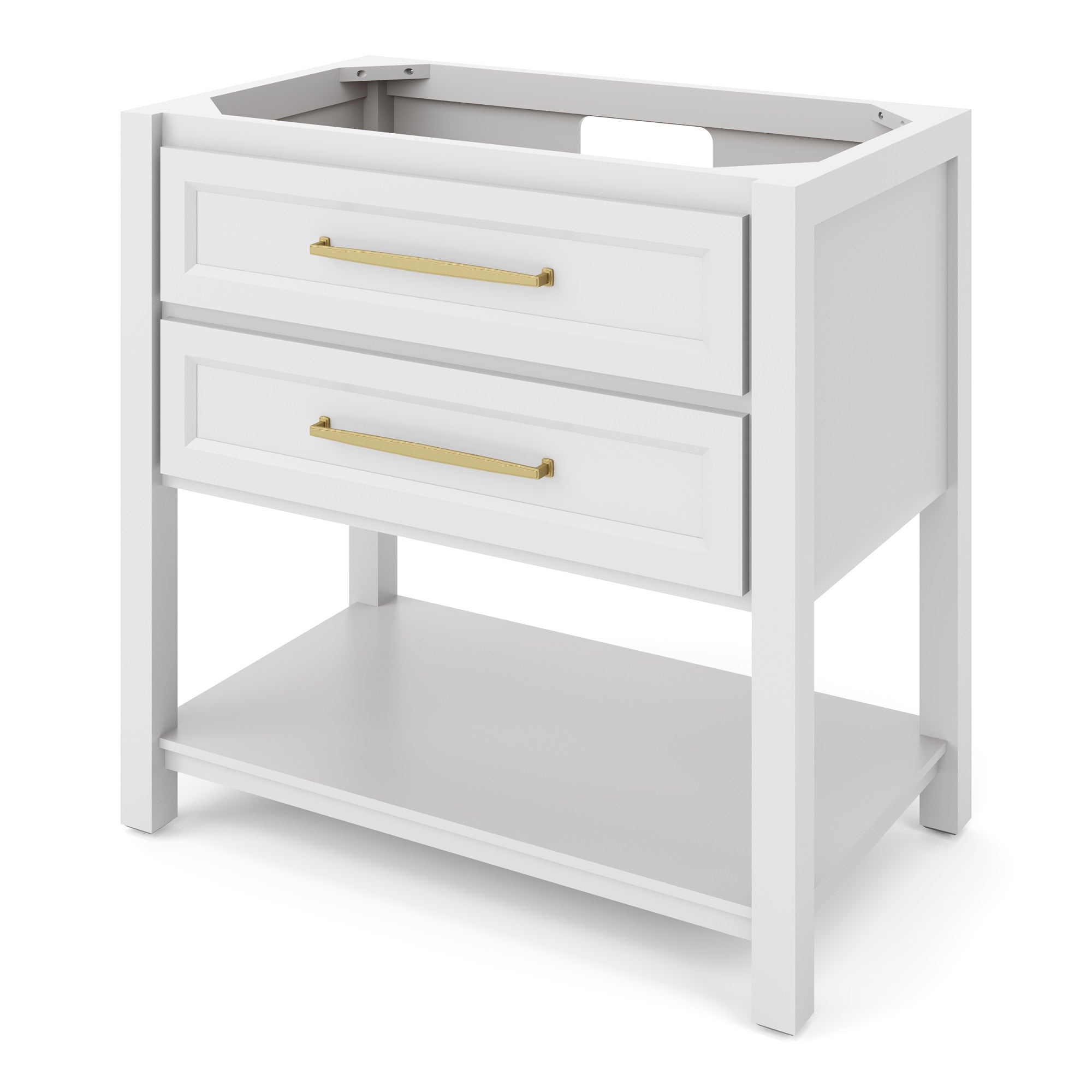 Kipling 36" W  Single Basin Bathroom Vanity Set White, Black Granite Vanity Top, Rectangle Bowl | KitchBath