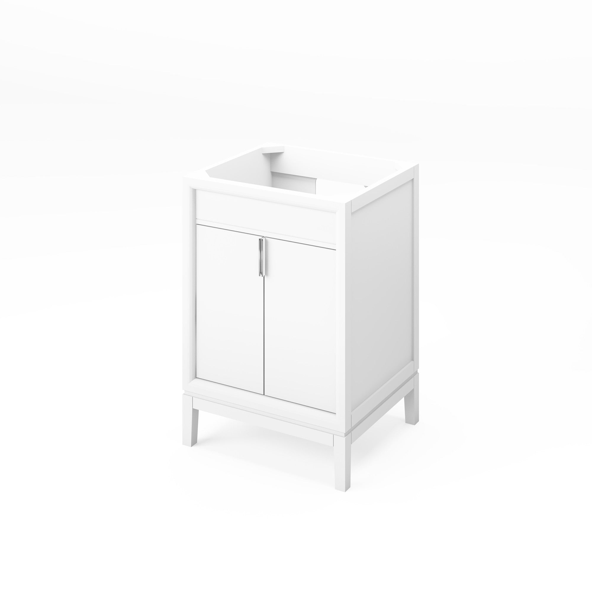 Theodora 24" Single Bathroom Vanity Set White, White Resin Vanity Top, Rectangle Bowl | KitchBath