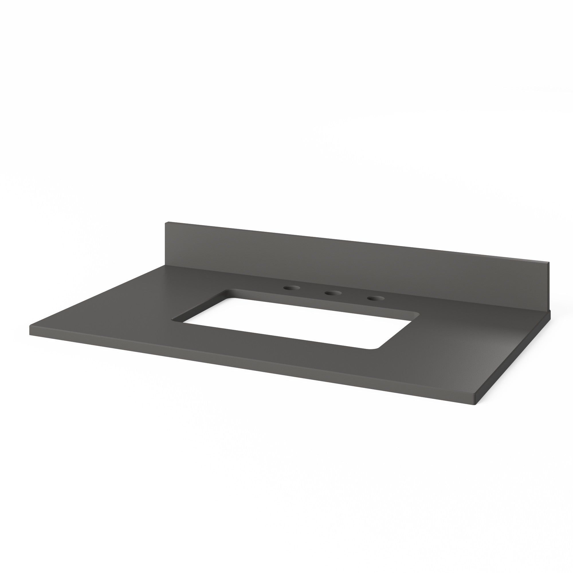 Kipling 36" W  Single Basin Bathroom Vanity Set Black, Grey Quartz Vanity Top, Rectangle Bowl | KitchBath