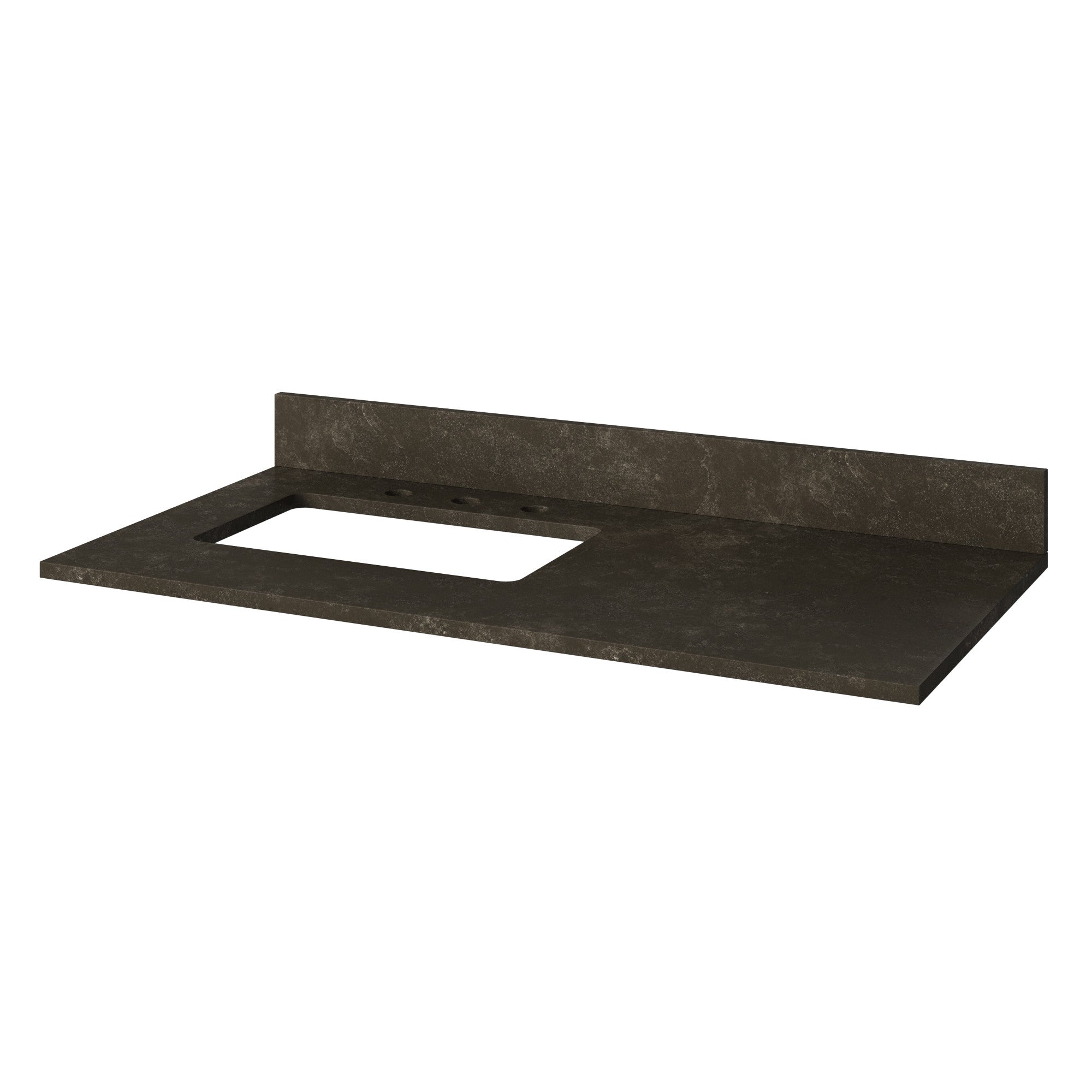 Katara 42" Single Bathroom Vanity Set Dark Walnut, Blue Limestone Vanity Top, Rectangle Bowl | KitchBath