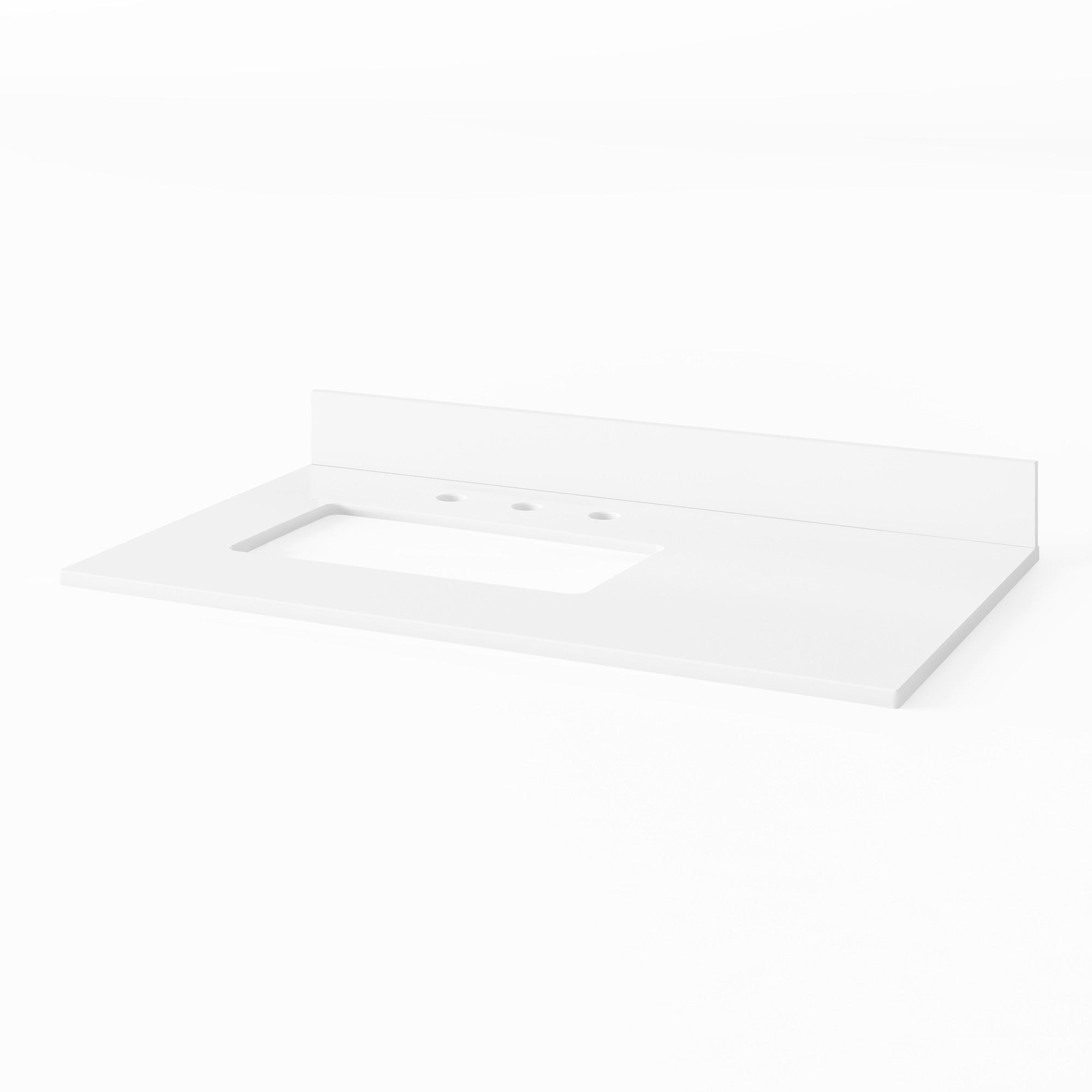 Percival 36" Hale Blue Percival Vanity, Left Offset, White Quartz Vanity Top, Undermount Rectangle Bowl | KitchBath