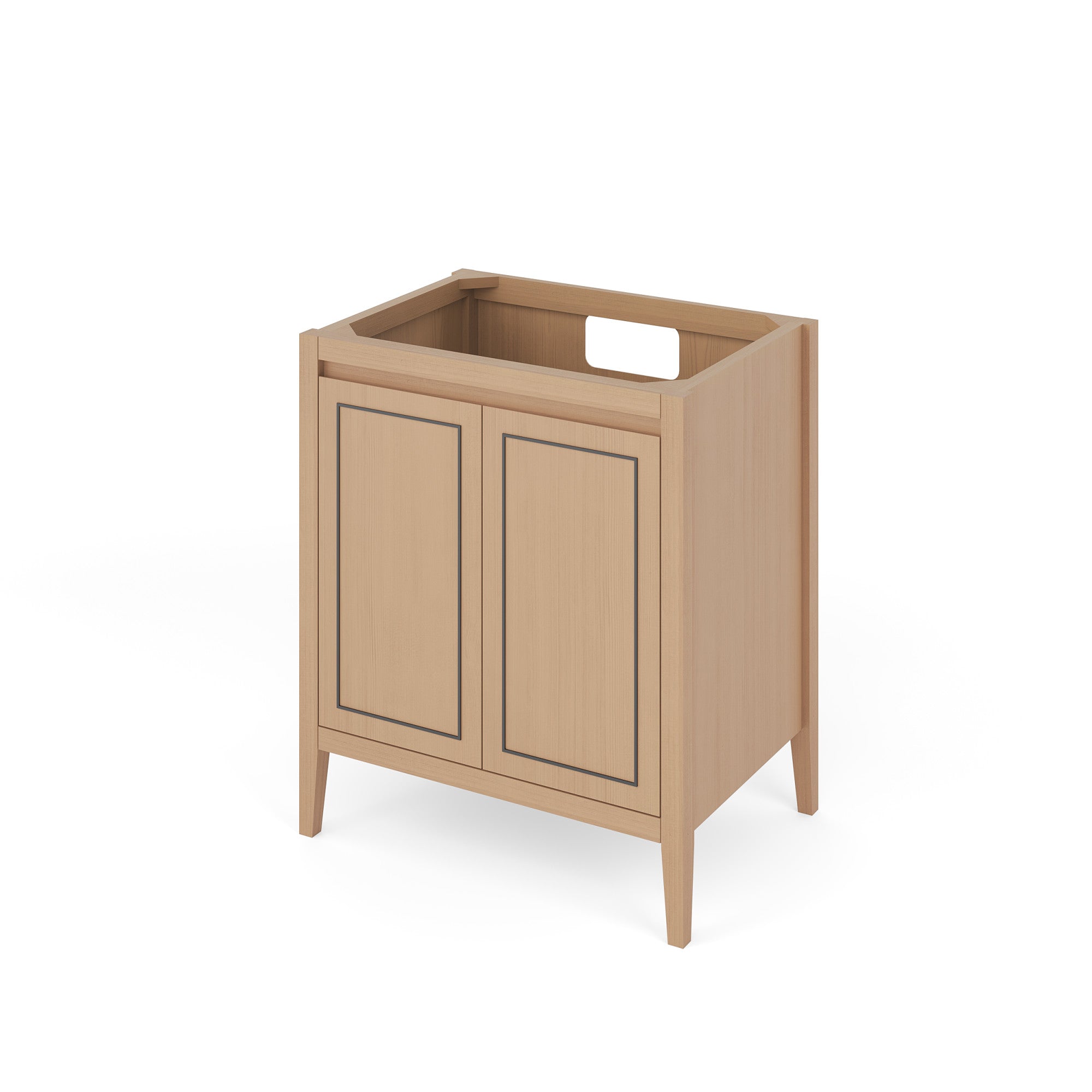 Percival 30" Single Bathroom Vanity Set Natural Oak, White Quartz Vanity Top, Rectangle Sink | KitchBath