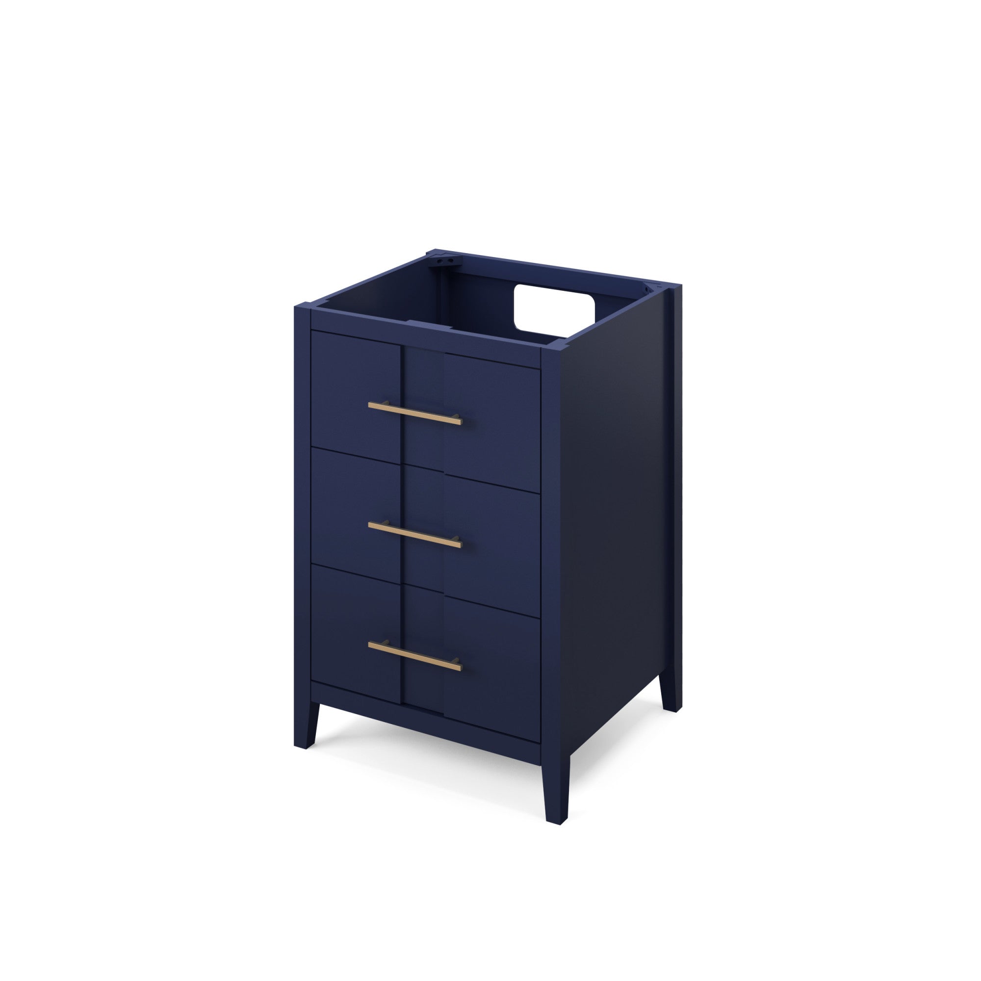 Katara 24" Single Bathroom Vanity Set Hale Blue, White Resin Vanity Top, Rectangle Bowl | KitchBath