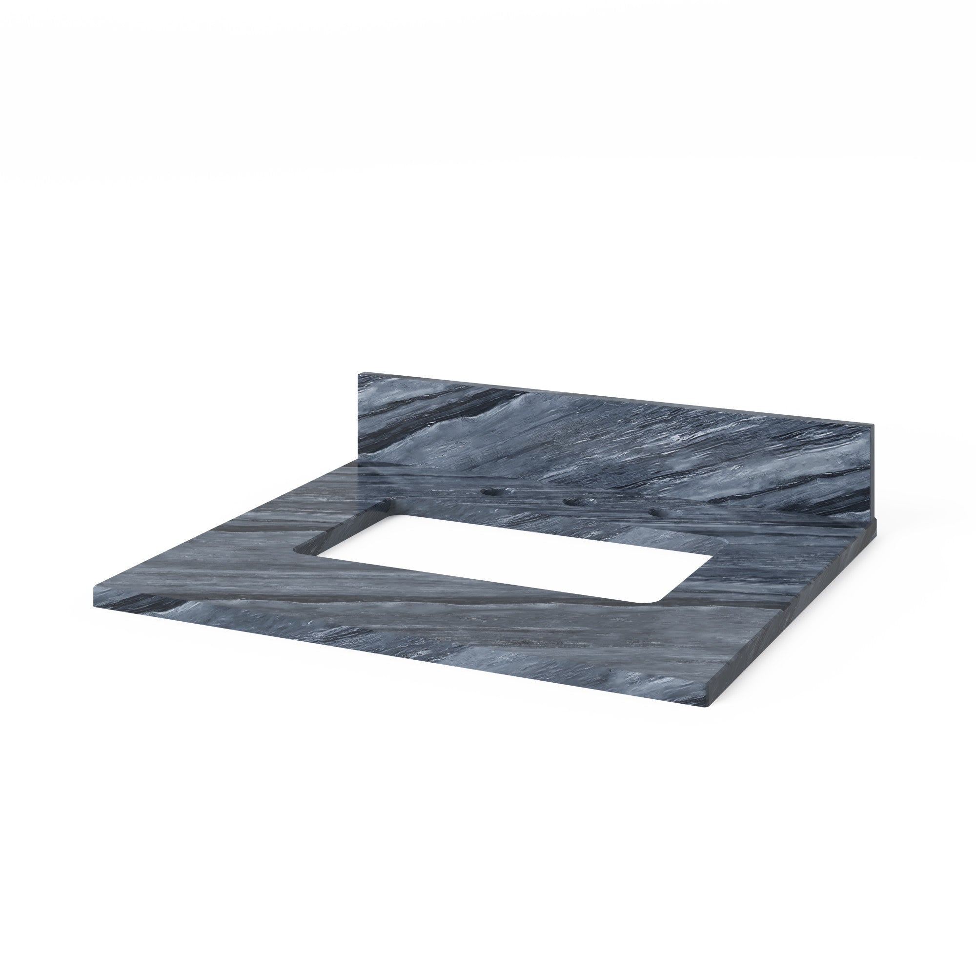 Percival 24" Single Bathroom Vanity Set Natural Oak, Grey Marble Vanity Top, Rectangle Bowl | KitchBath