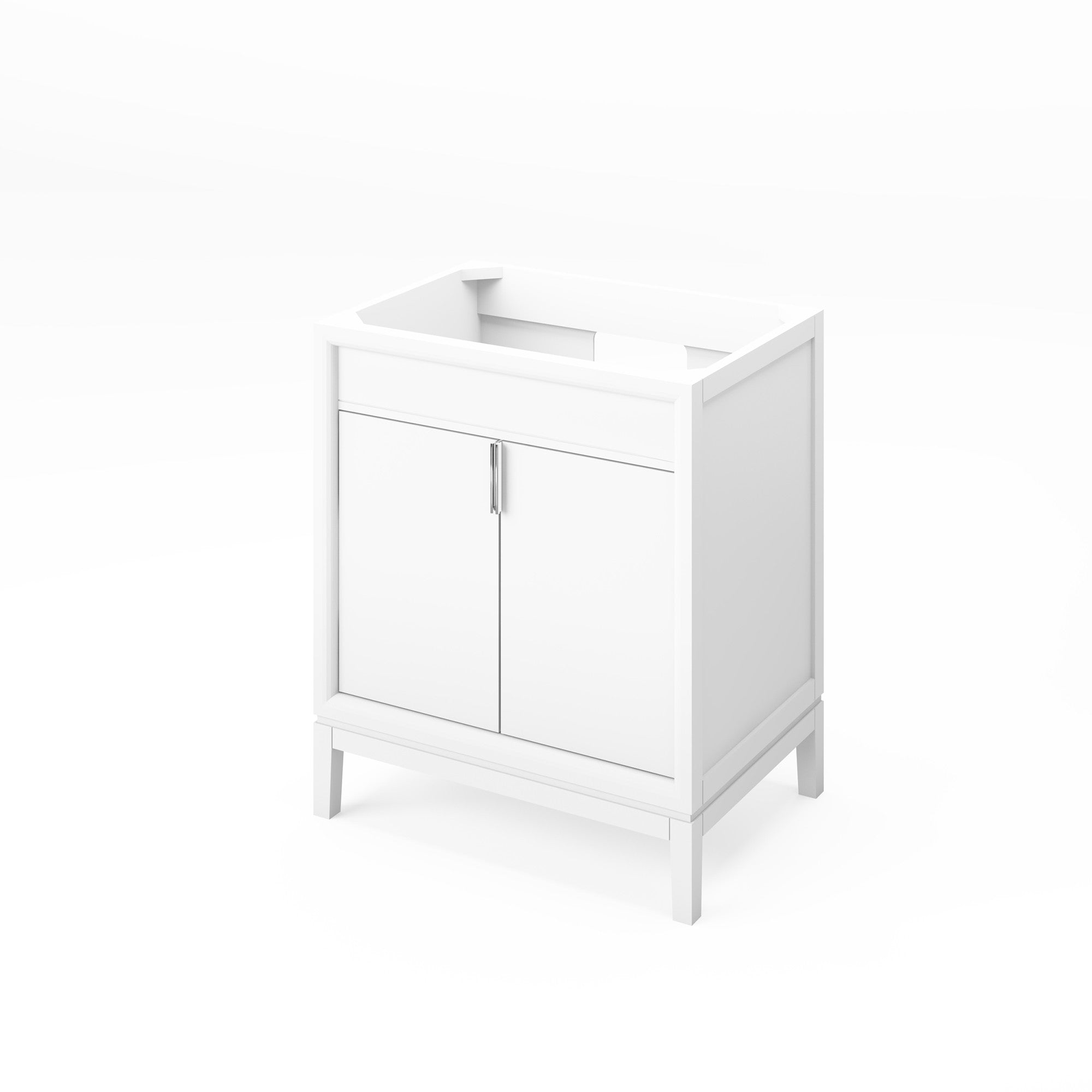 Theodora 30" Single Bathroom Vanity Set White, White Resin Vanity Top, Rectangle Bowl | KitchBath
