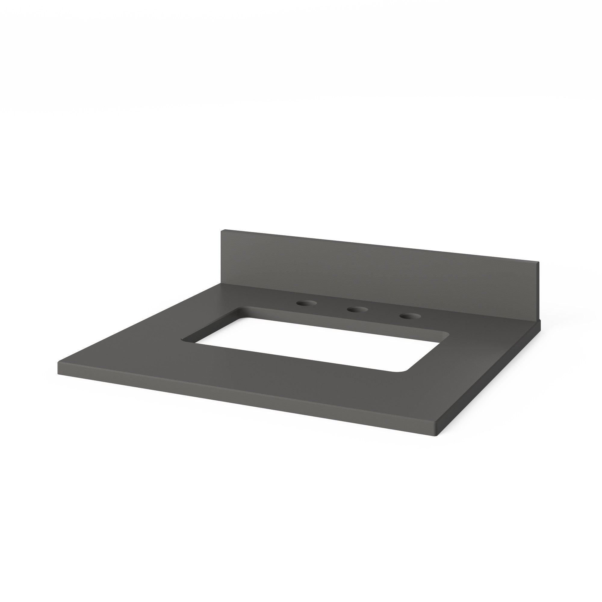 Percival 24" Single Bathroom Vanity Set Dark Walnut, Grey Quartz Vanity Top, Rectangle Bowl | KitchBath