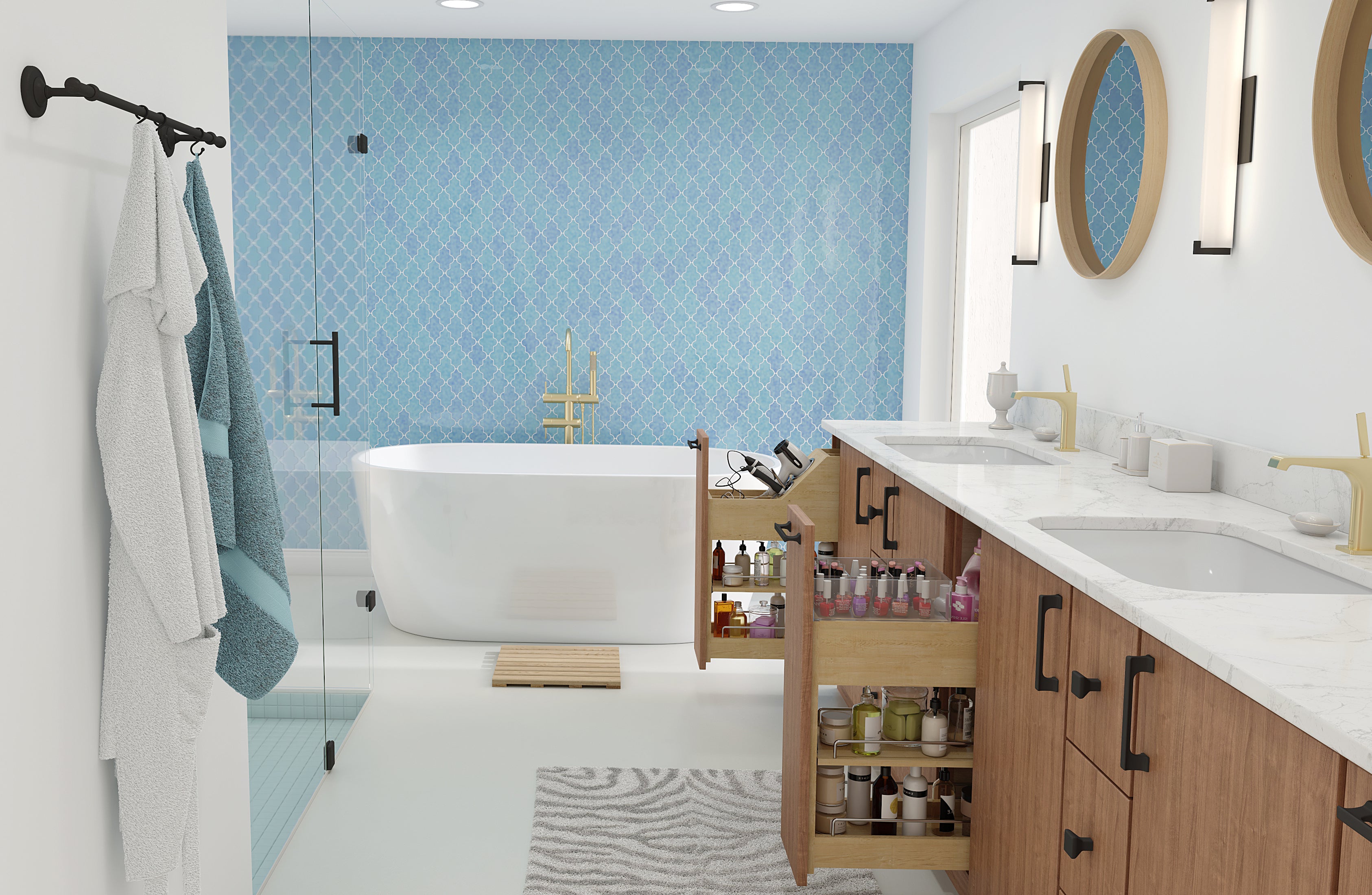 Grooming Insert for Vanity Pullout | KitchBath