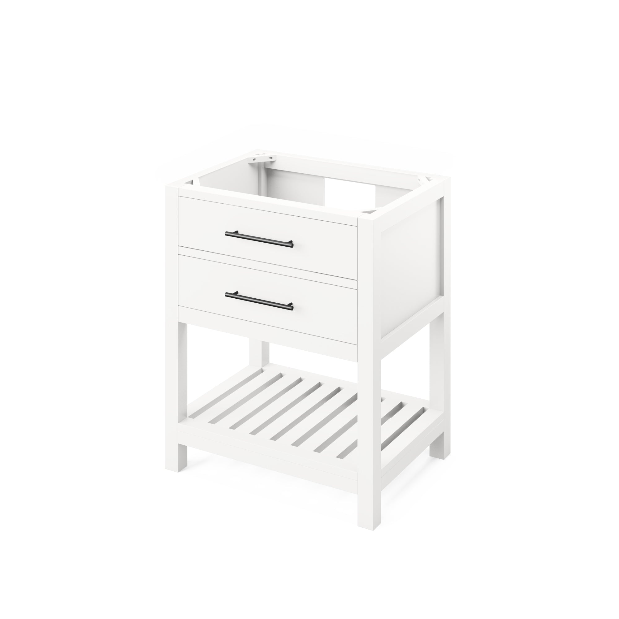 30" White Wavecrest Vanity, Boulder Cultured Marble Vanity Top, undermount rectangle bowl | KitchBath
