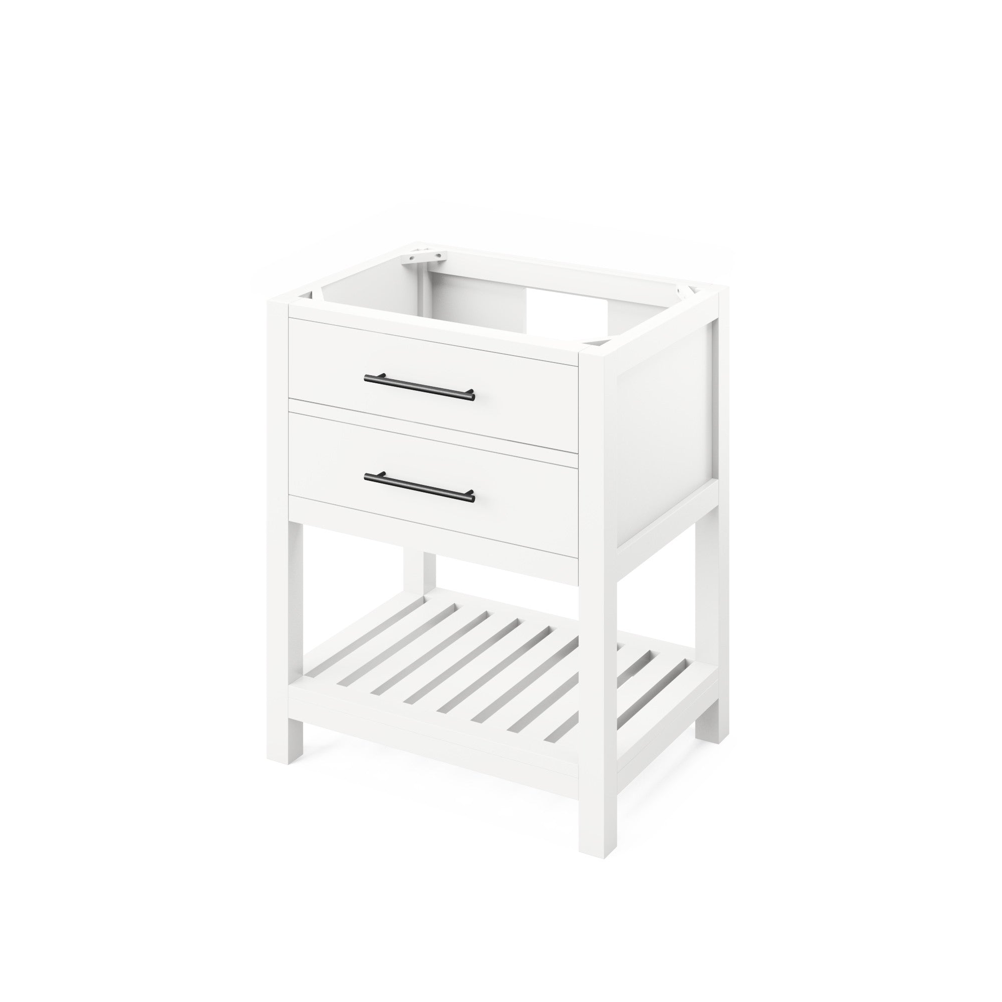 30" White Wavecrest Vanity, Steel Grey Cultured Marble Vanity Top, undermount rectangle bowl | KitchBath