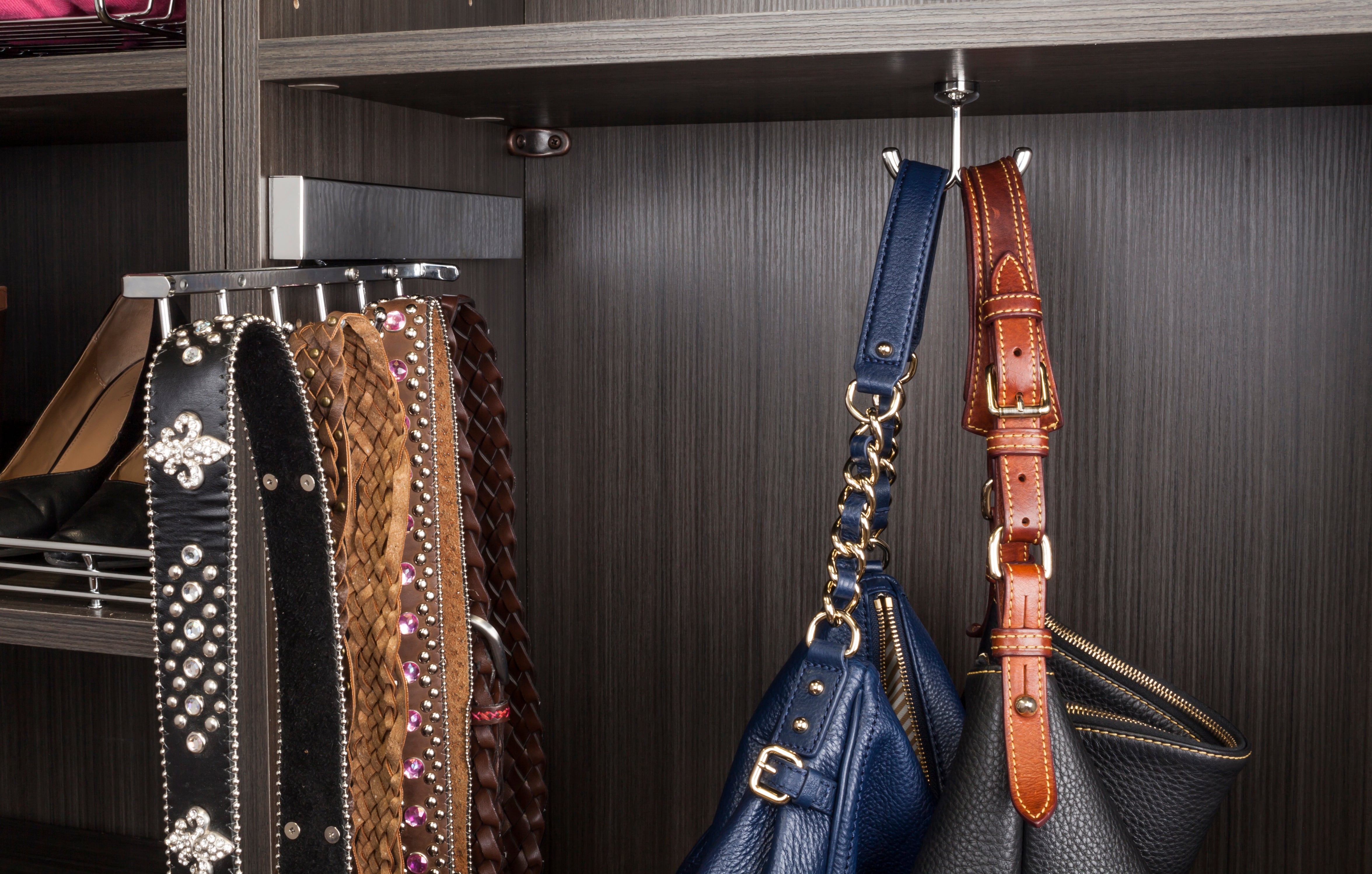 Polished Chrome 12" Belt Rack | KitchBath