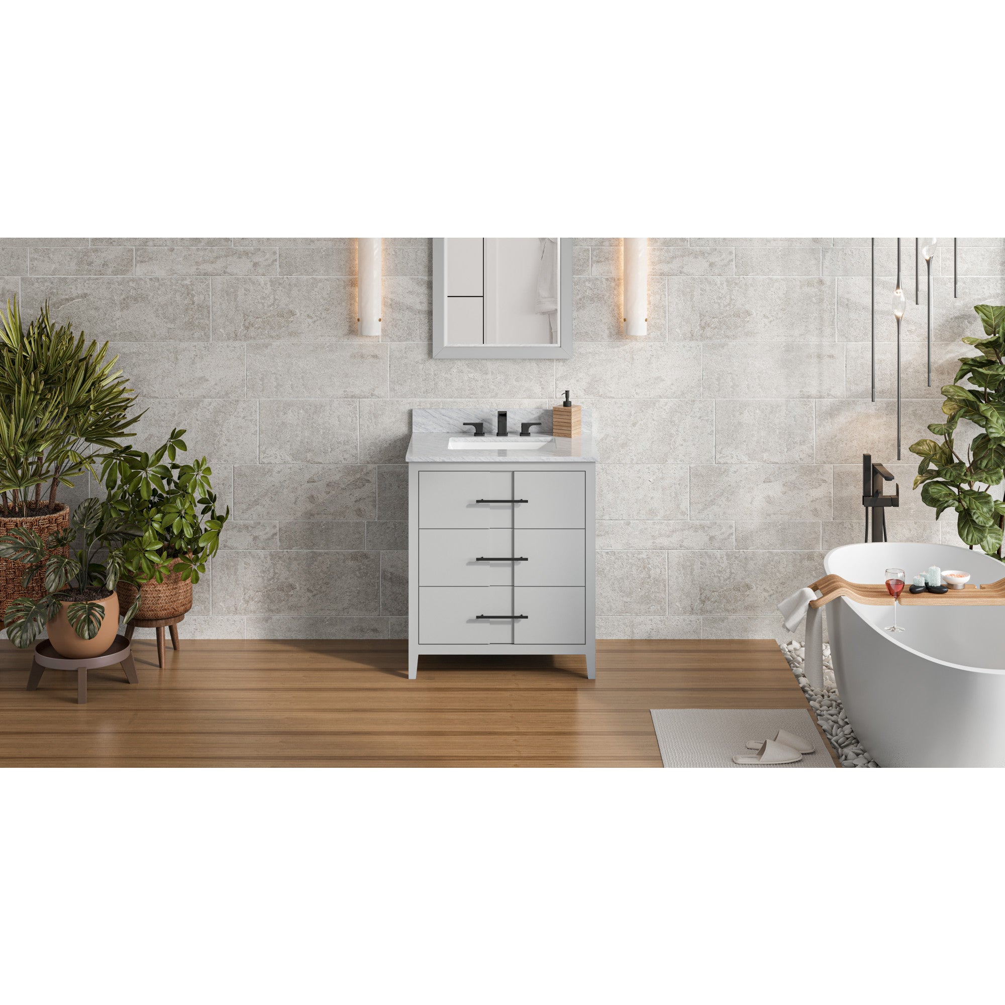 30" Grey Katara Vanity | KitchBath