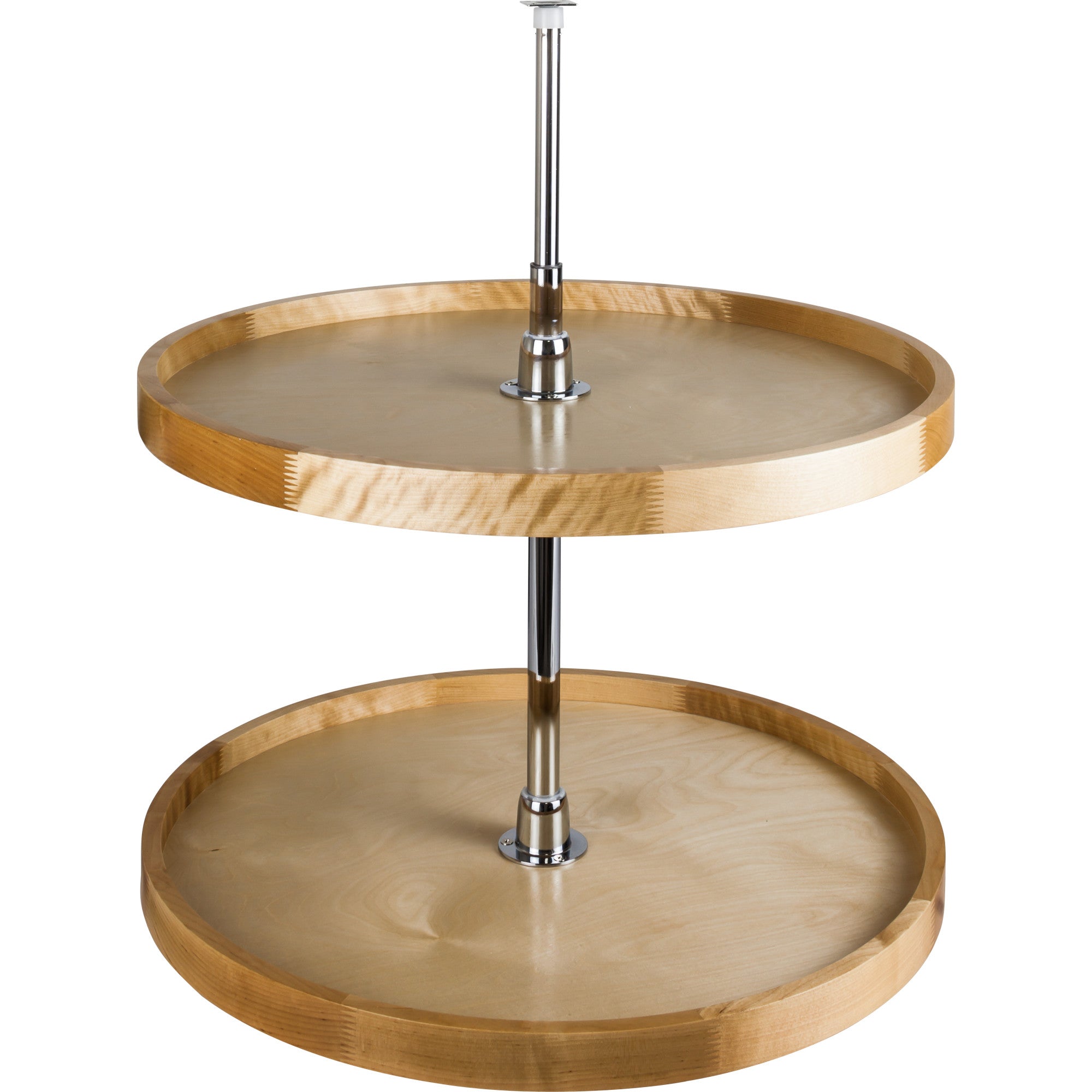 28" Round Two-Shelf Wood Lazy Susan Set | KitchBath