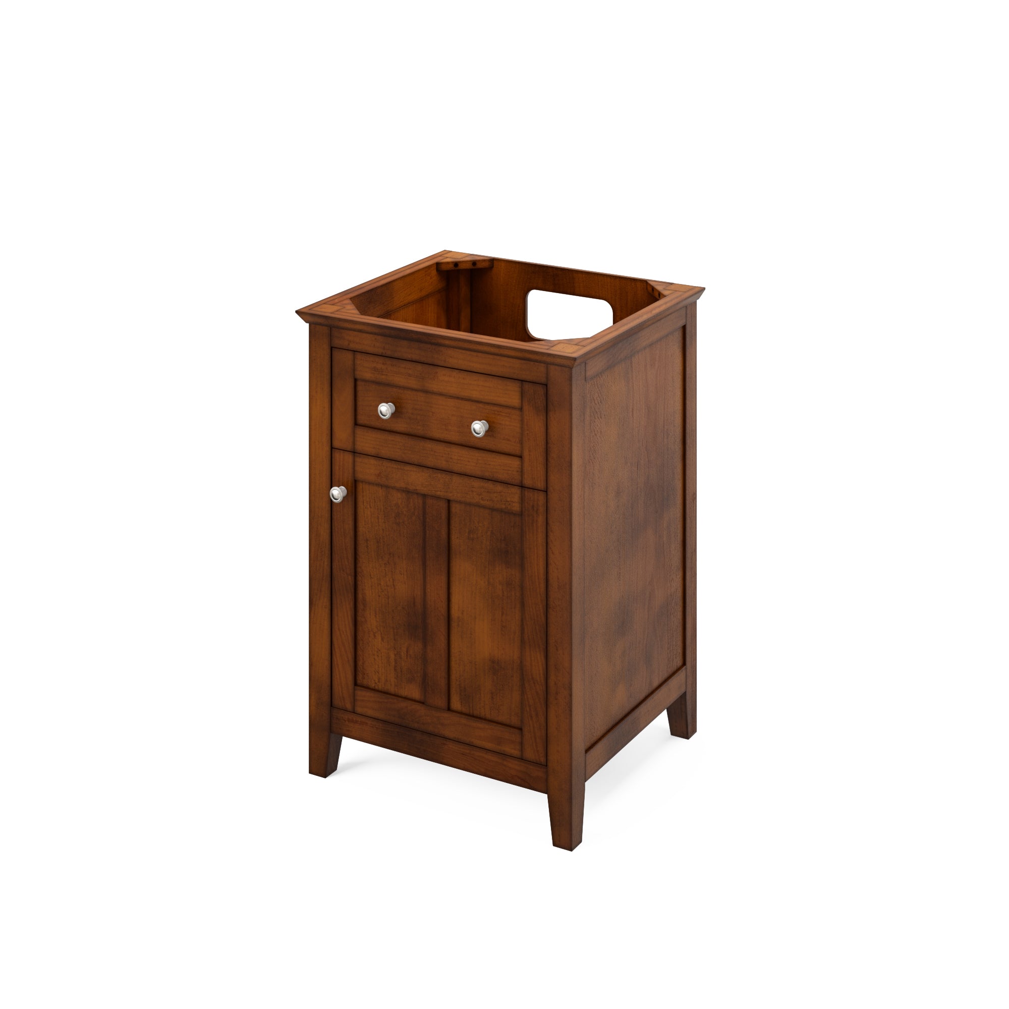 24" Chocolate Chatham Vanity, Boulder Cultured Marble Vanity Top, undermount rectangle bowl | KitchBath