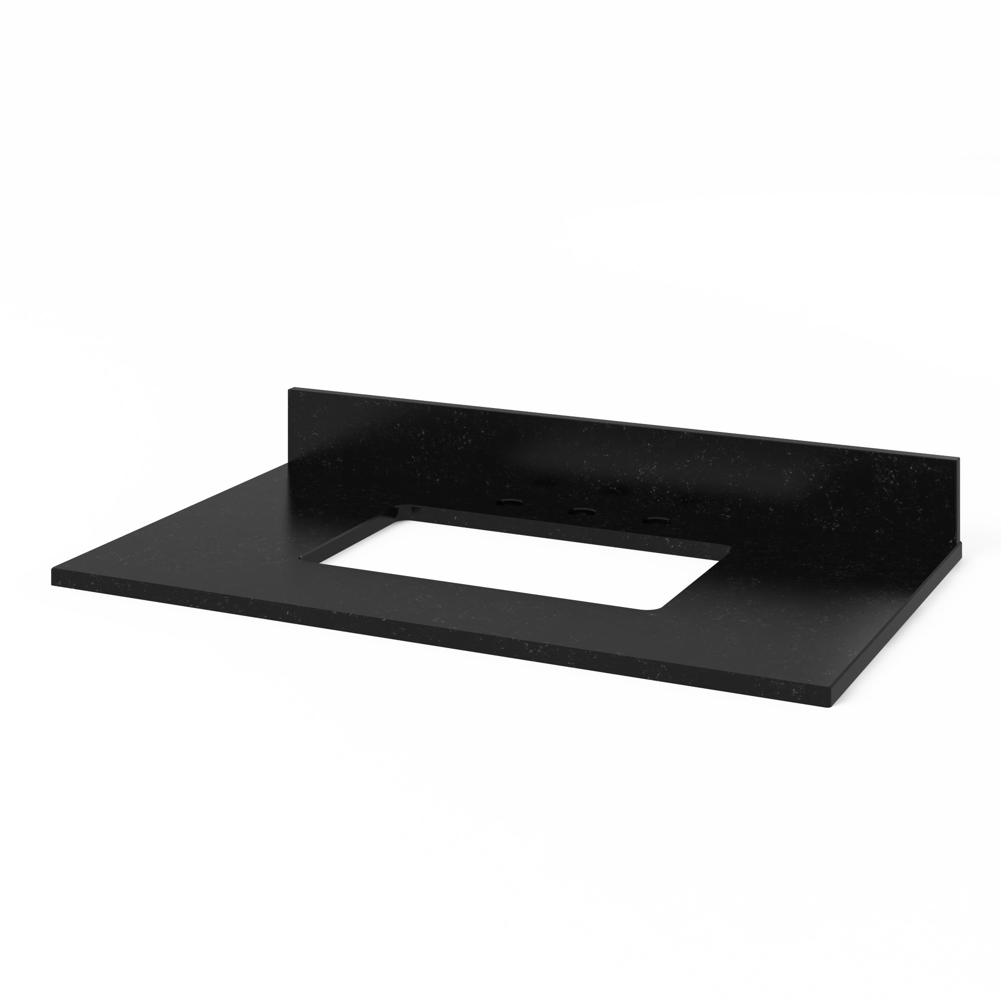 36" Forest Green Wavecrest Vanity, Black Granite Vanity Top, undermount rectangle bowl | KitchBath
