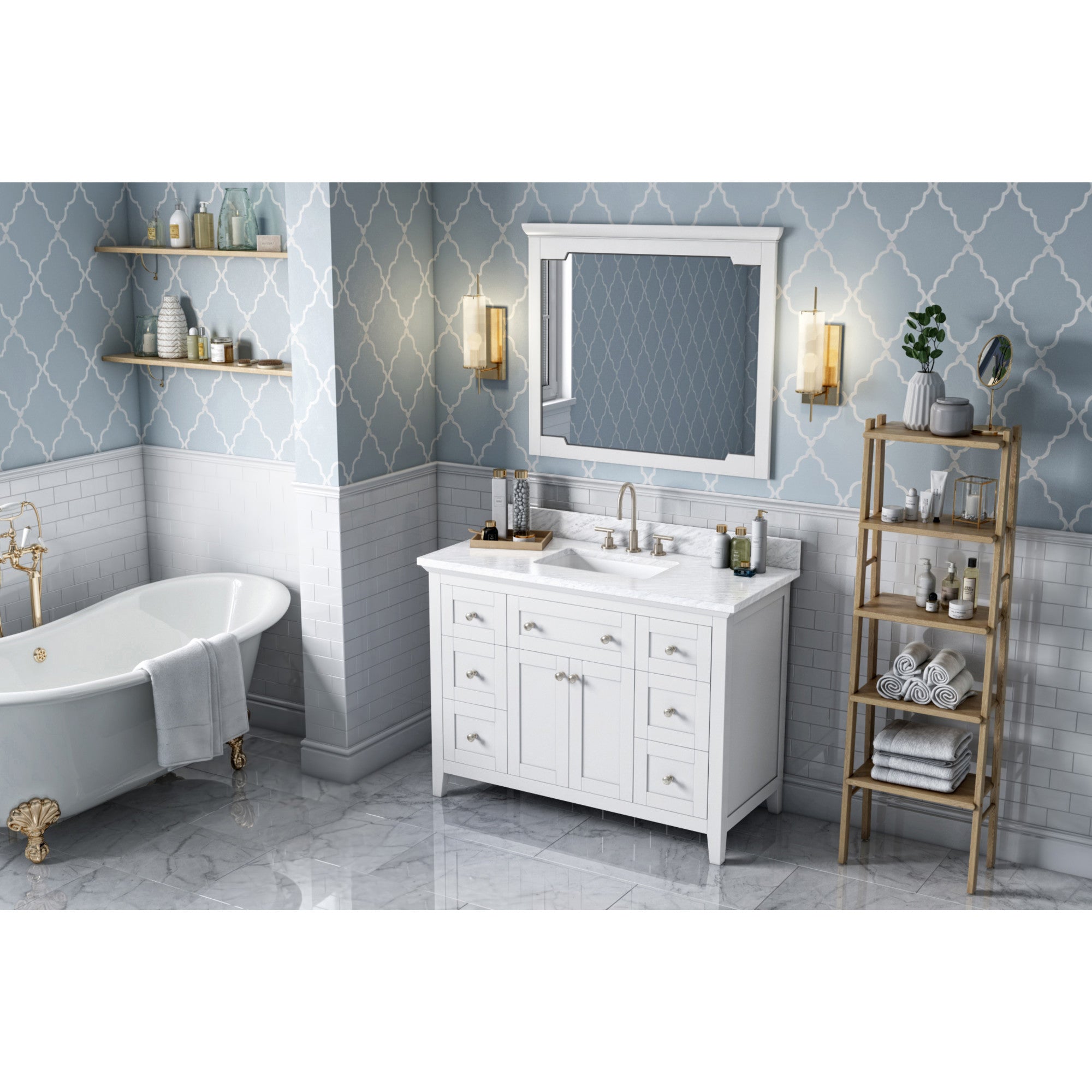 48" White Chatham Vanity | KitchBath