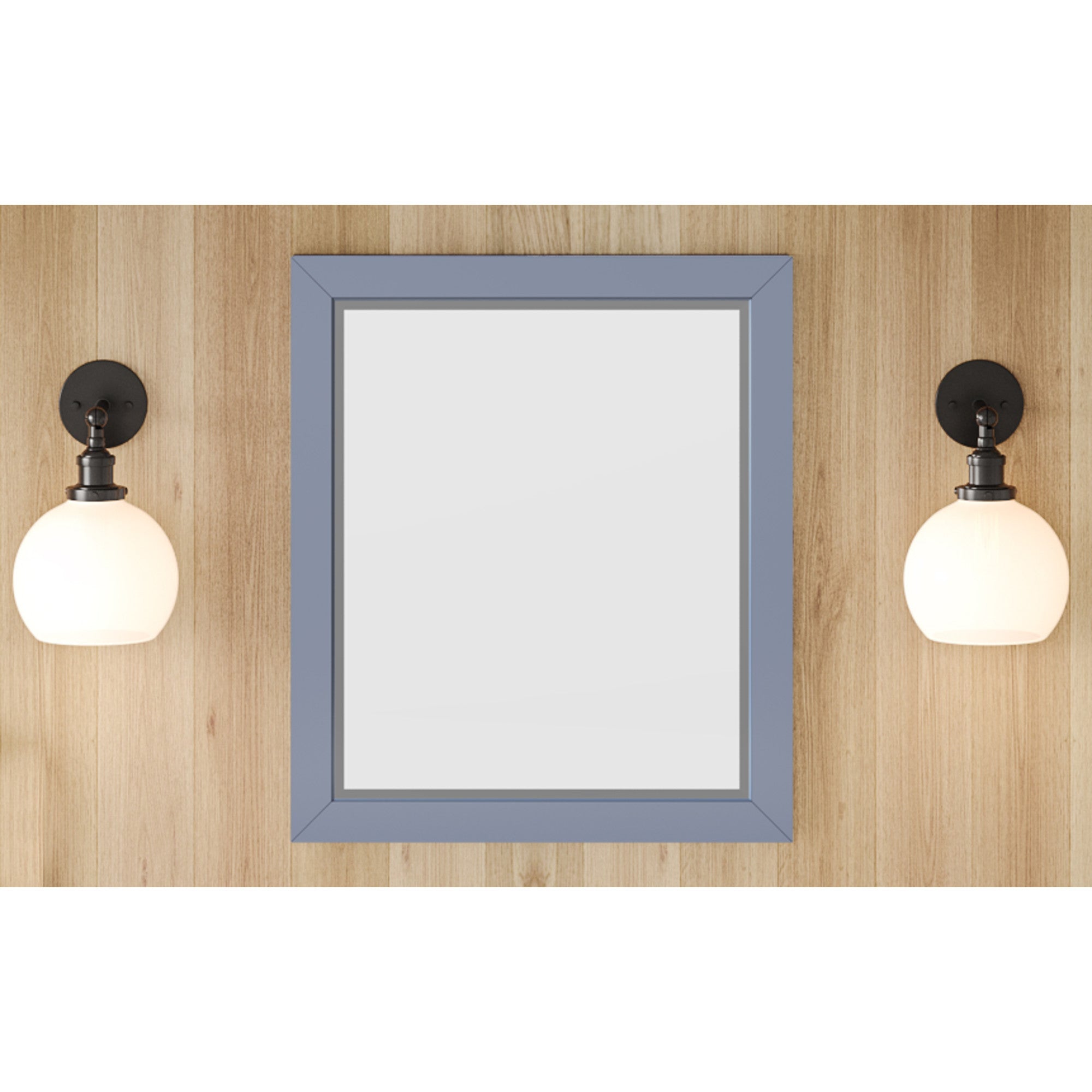 25 W x 1" D x 28" H Blue Steel Cade mirror | KitchBath