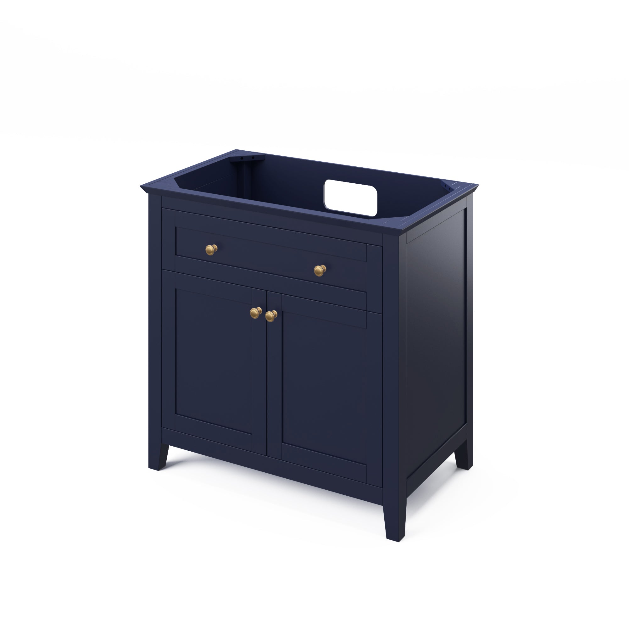 36" Hale Blue Chatham Vanity, Boulder Cultured Marble Vanity Top, undermount rectangle bowl | KitchBath