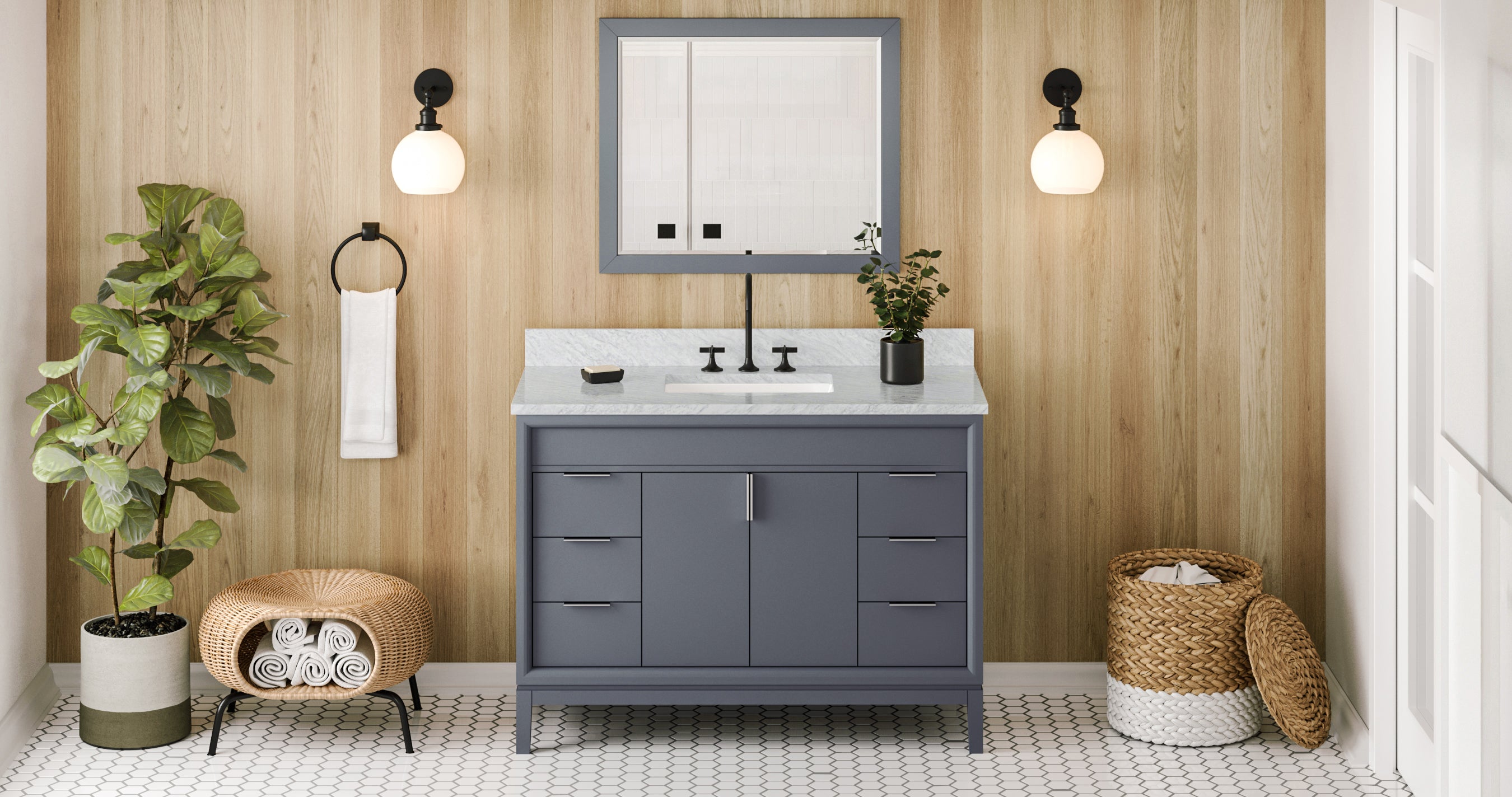 48" Blue Steel Theodora Vanity | KitchBath
