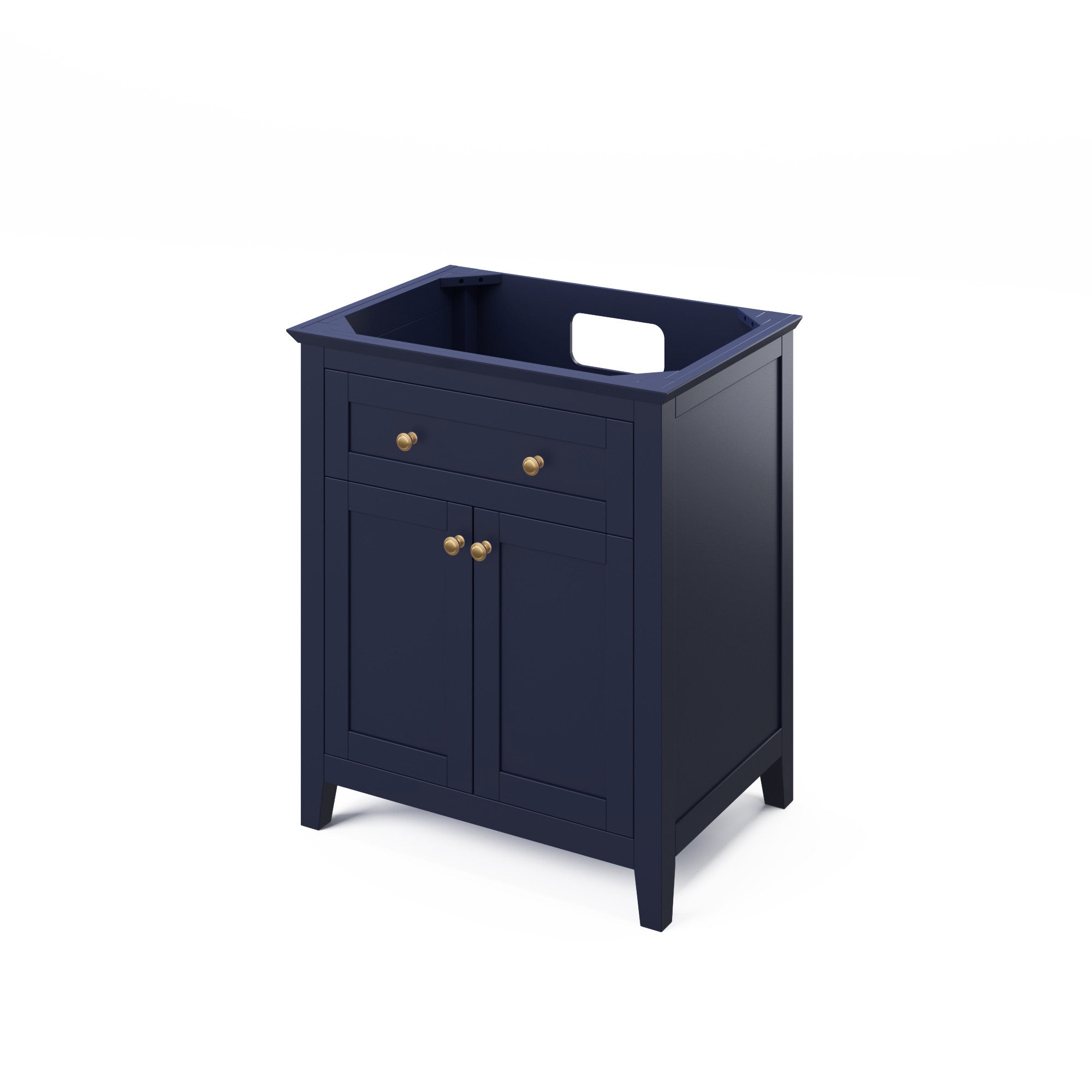 30" Hale Blue Chatham Vanity, Calacatta Vienna Quartz Vanity Top, undermount rectangle bowl | KitchBath