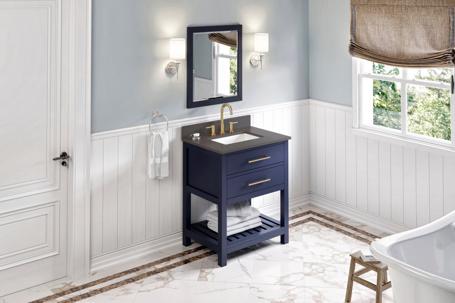 30" Hale Blue Wavecrest Vanity | KitchBath