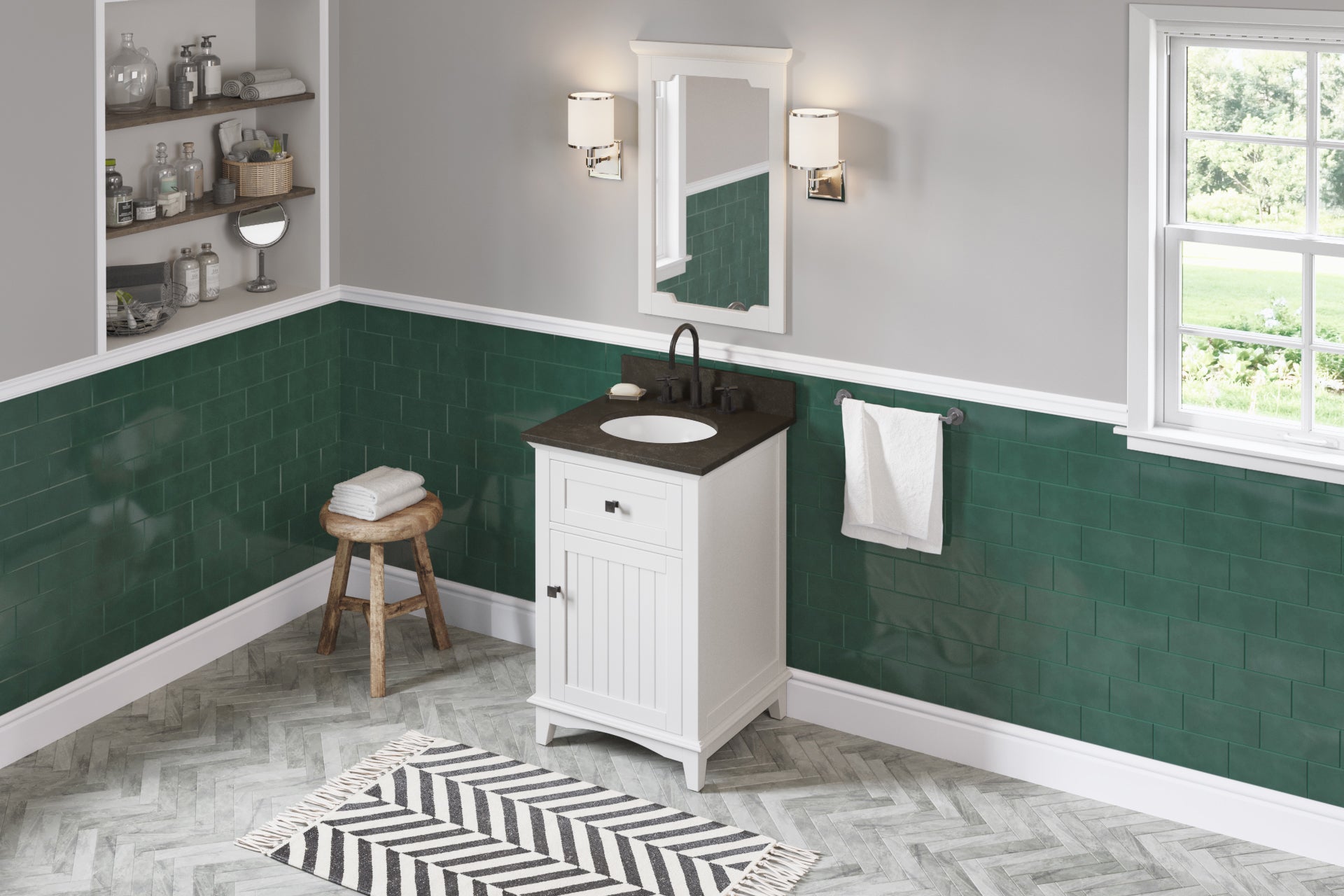 30" White Savino Vanity | KitchBath