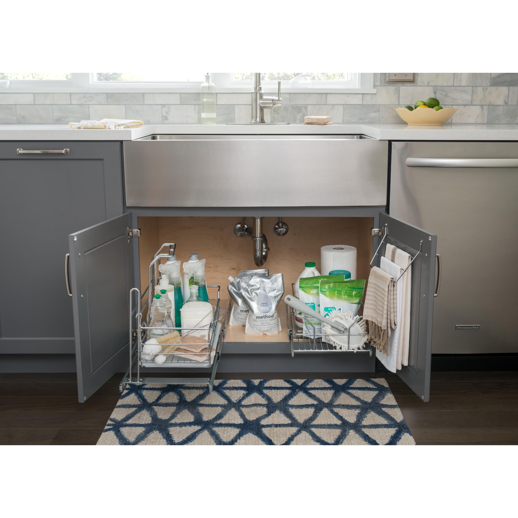 Door Mount 3-Tier Dishcloth Rack | KitchBath