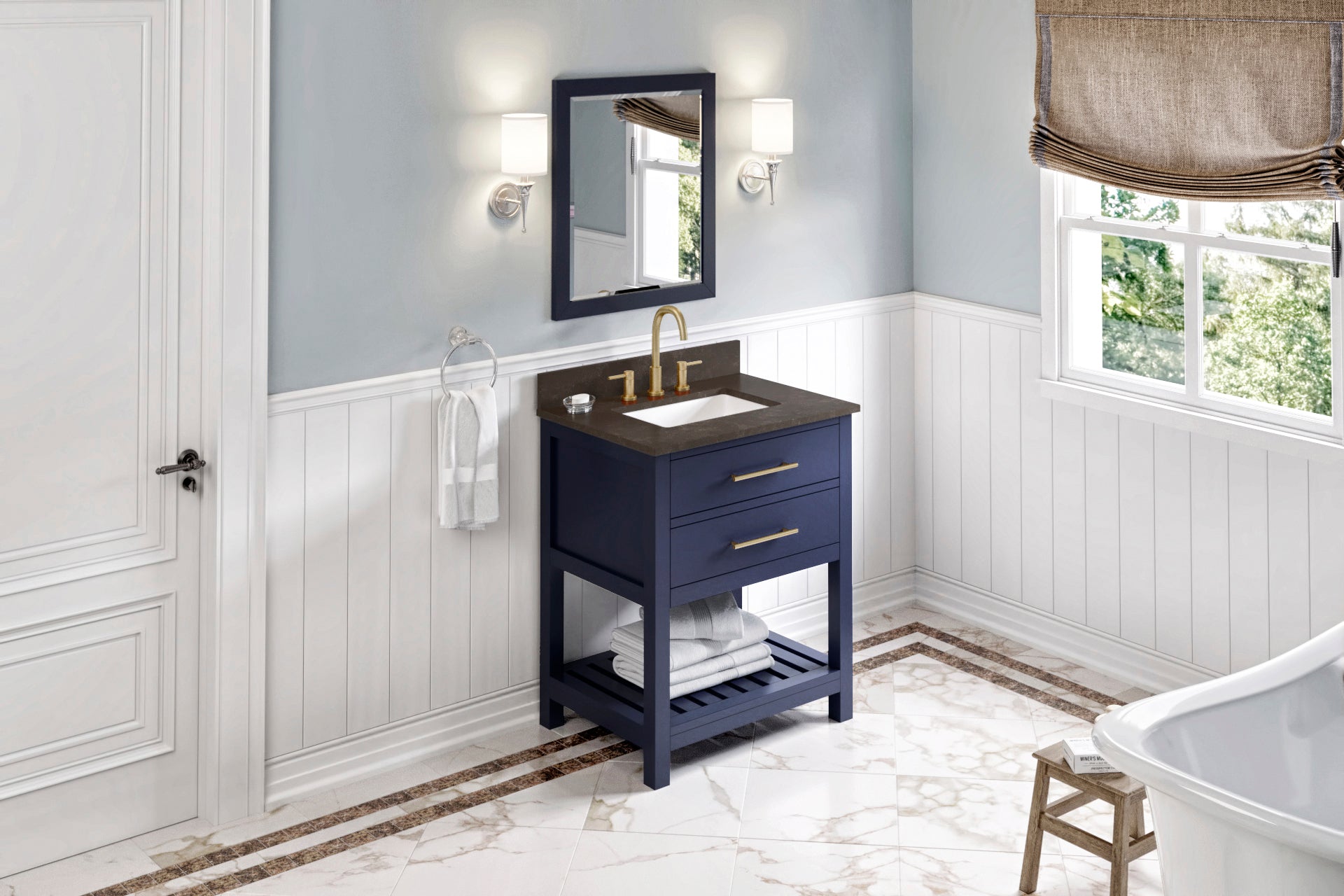 30" Hale Blue Wavecrest Vanity | KitchBath