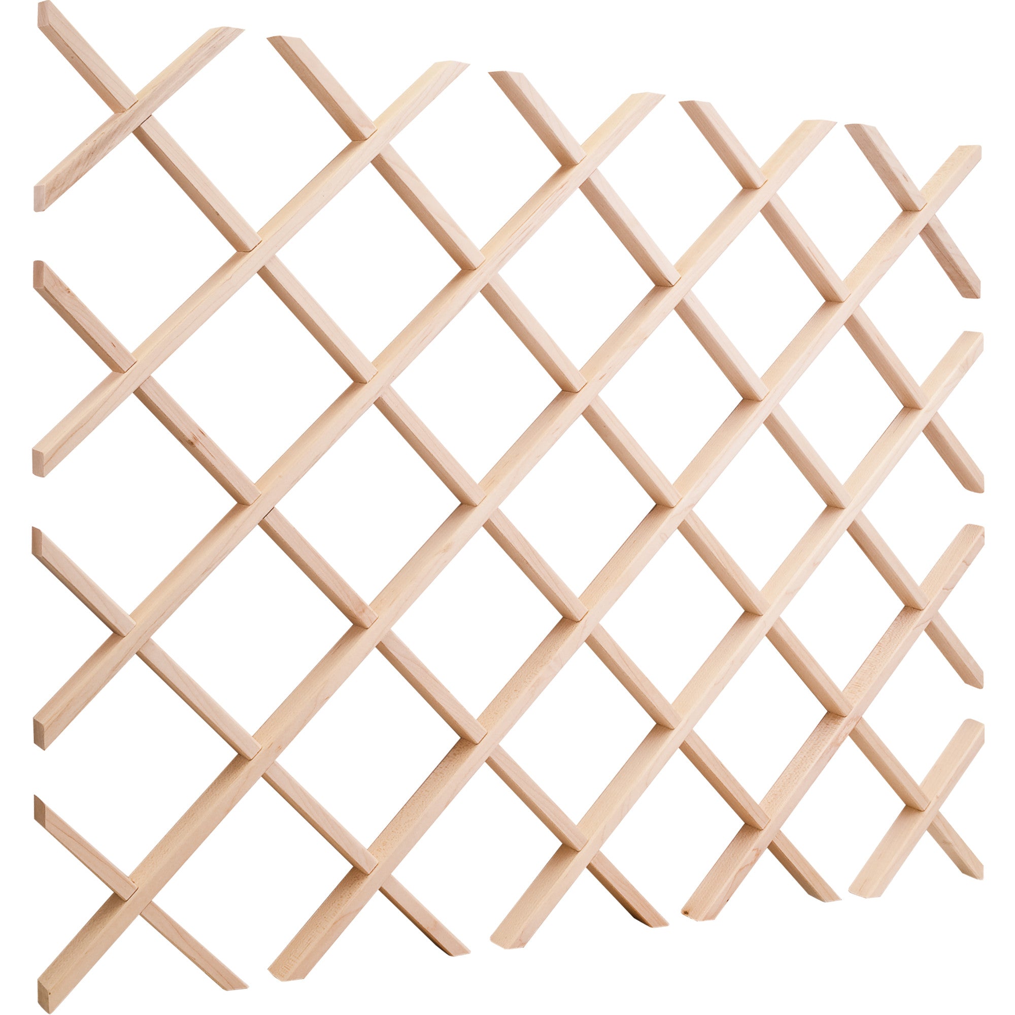 30" H x 24" W Maple Wine Bottle Lattice | KitchBath