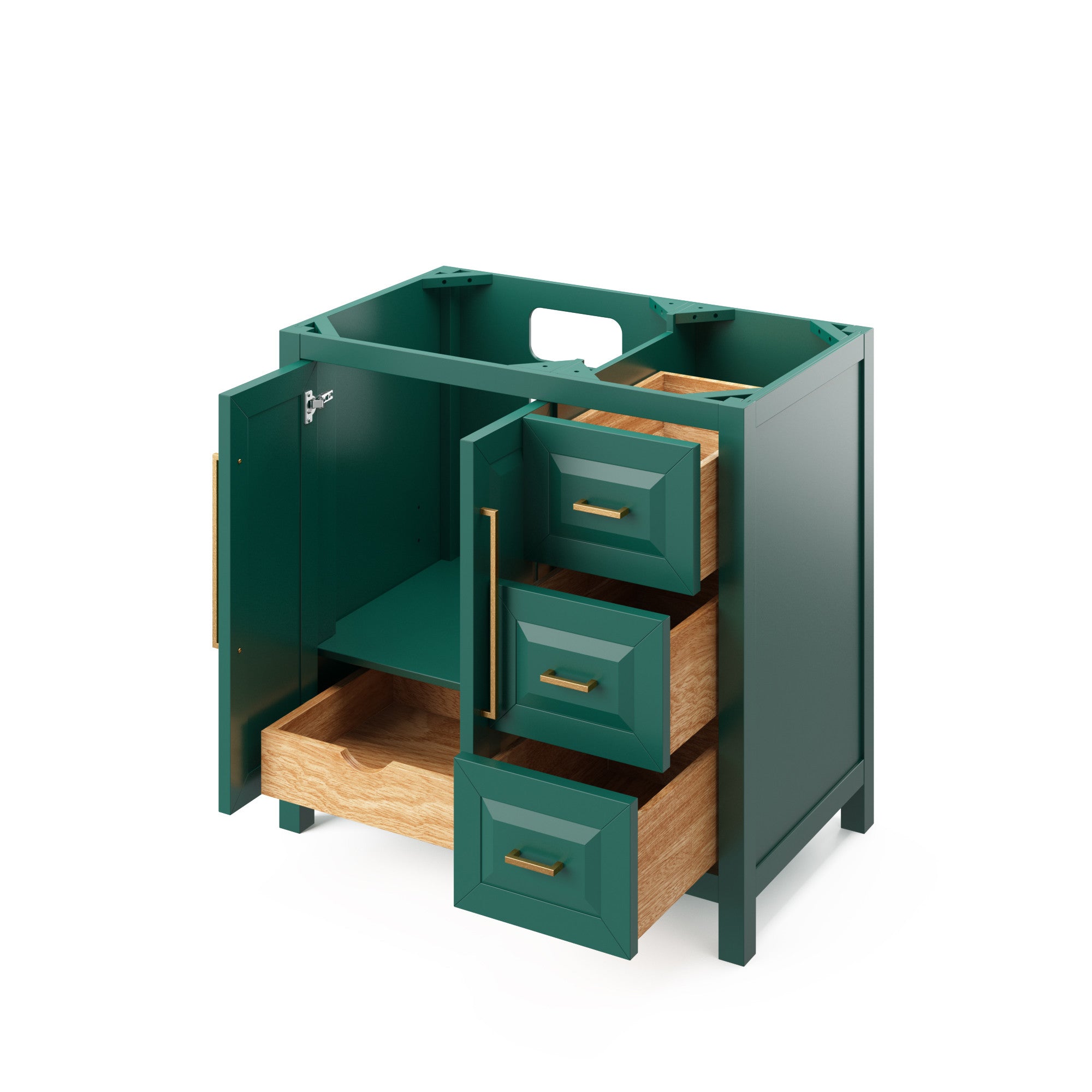 36" Grey Cade Vanity, left offset | KitchBath