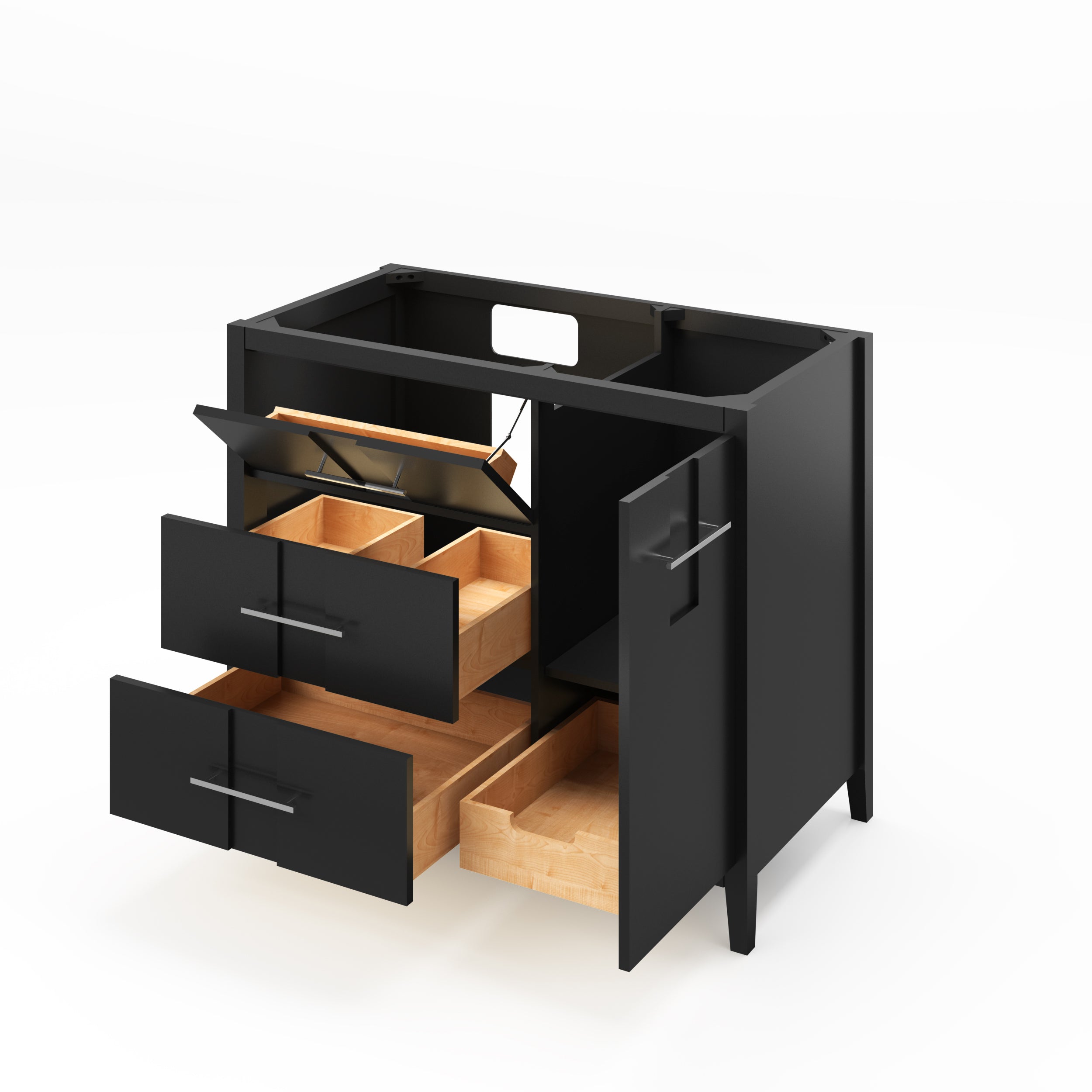 42" Forest Green Katara Vanity, left offset | KitchBath