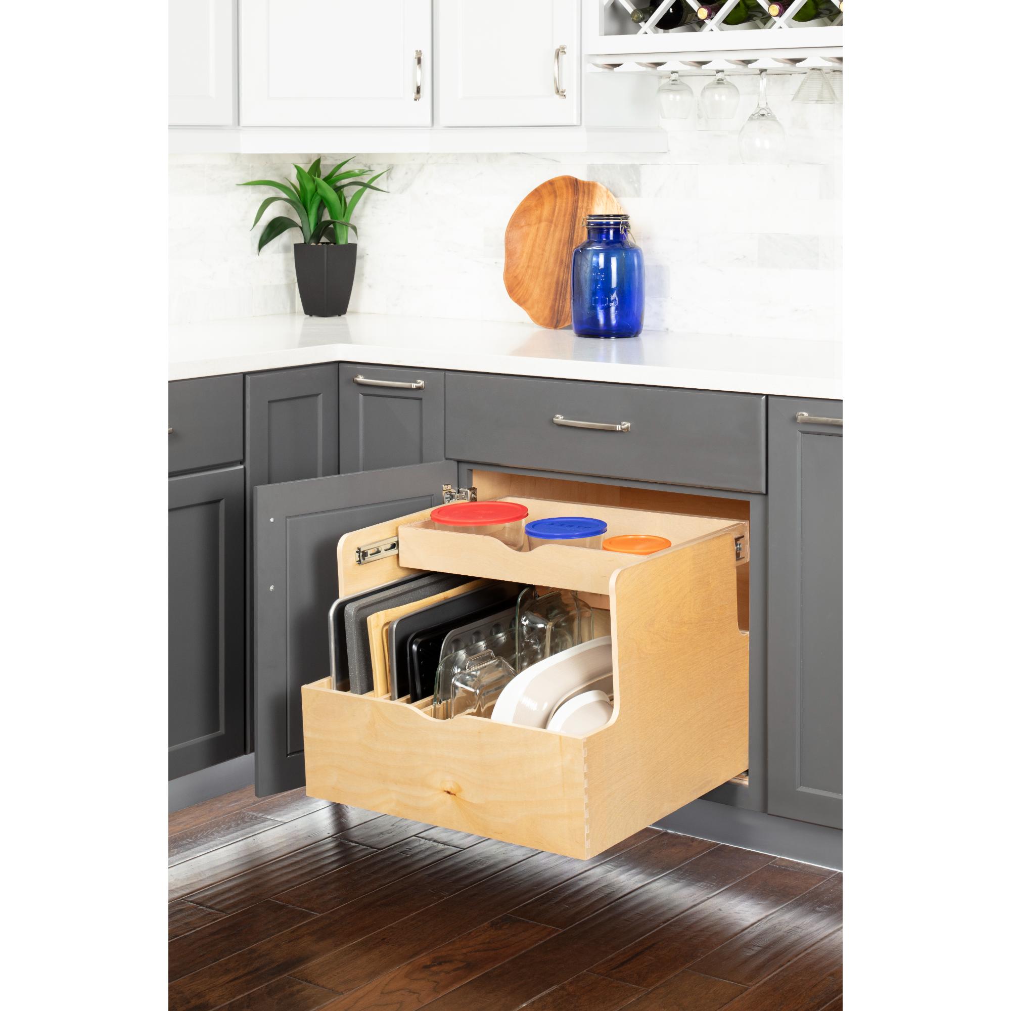 27" Wood Double Drawer Cookware Rollout | KitchBath