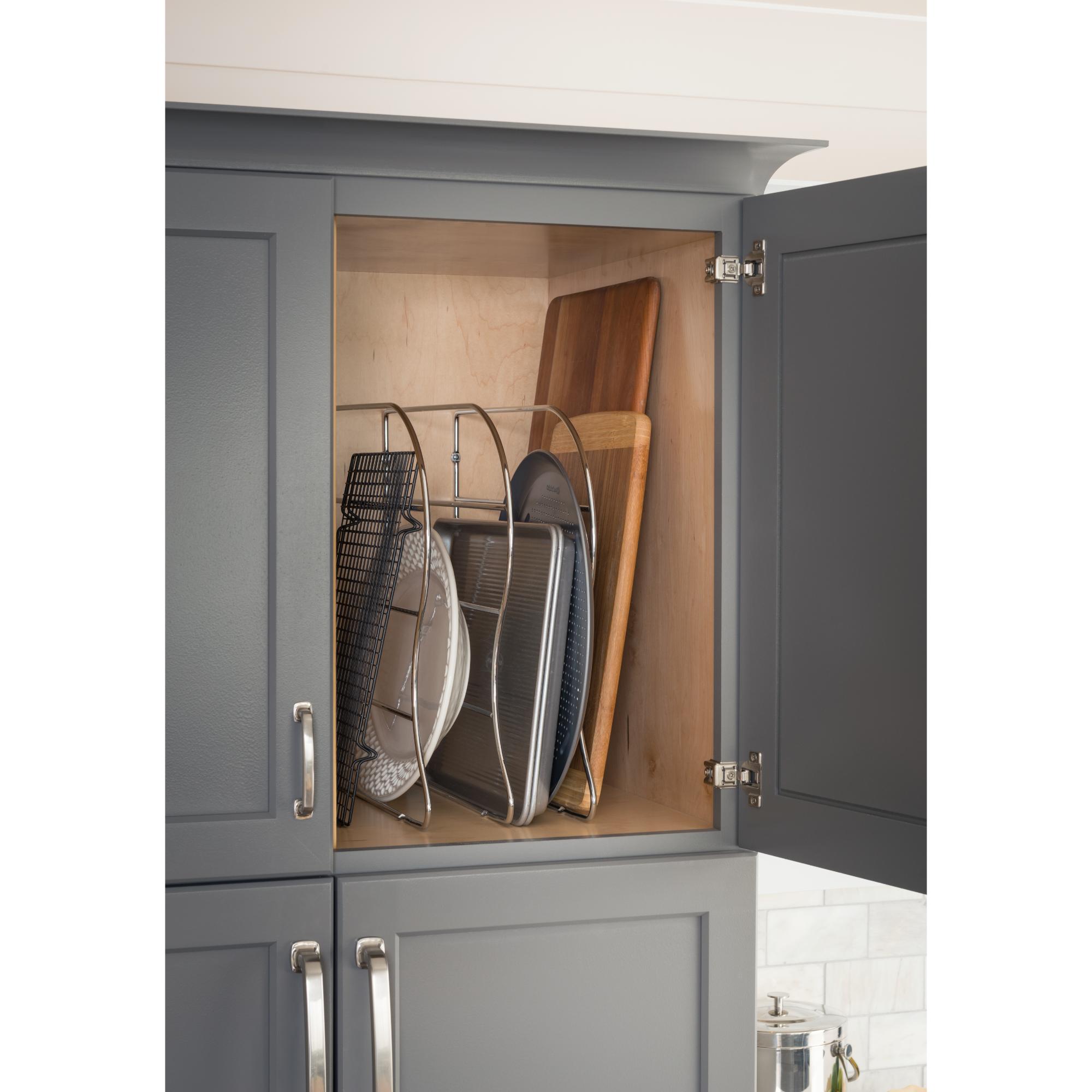 12" Polished Chrome Metal Wire Tray Divider | KitchBath
