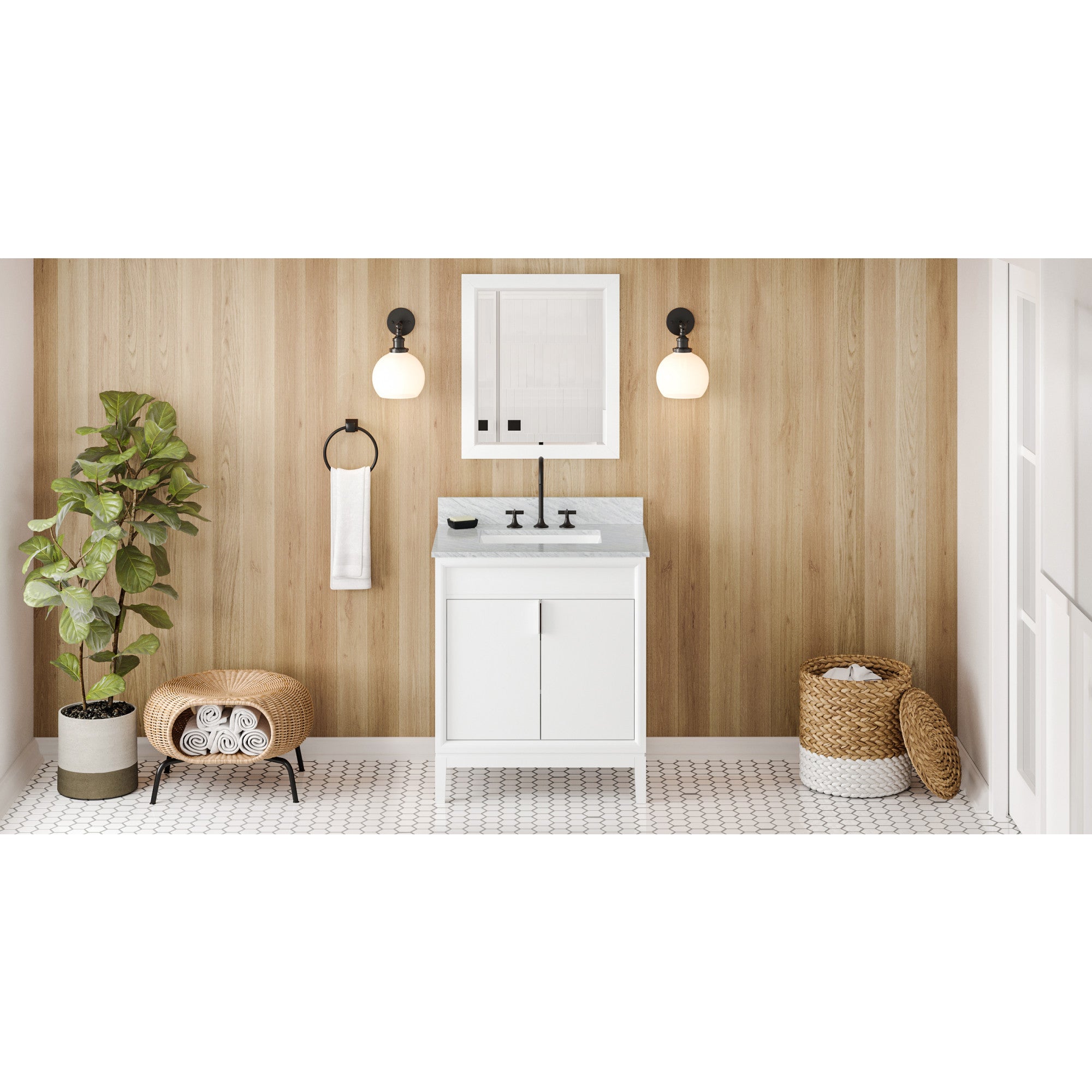 30" White Theodora Vanity | KitchBath