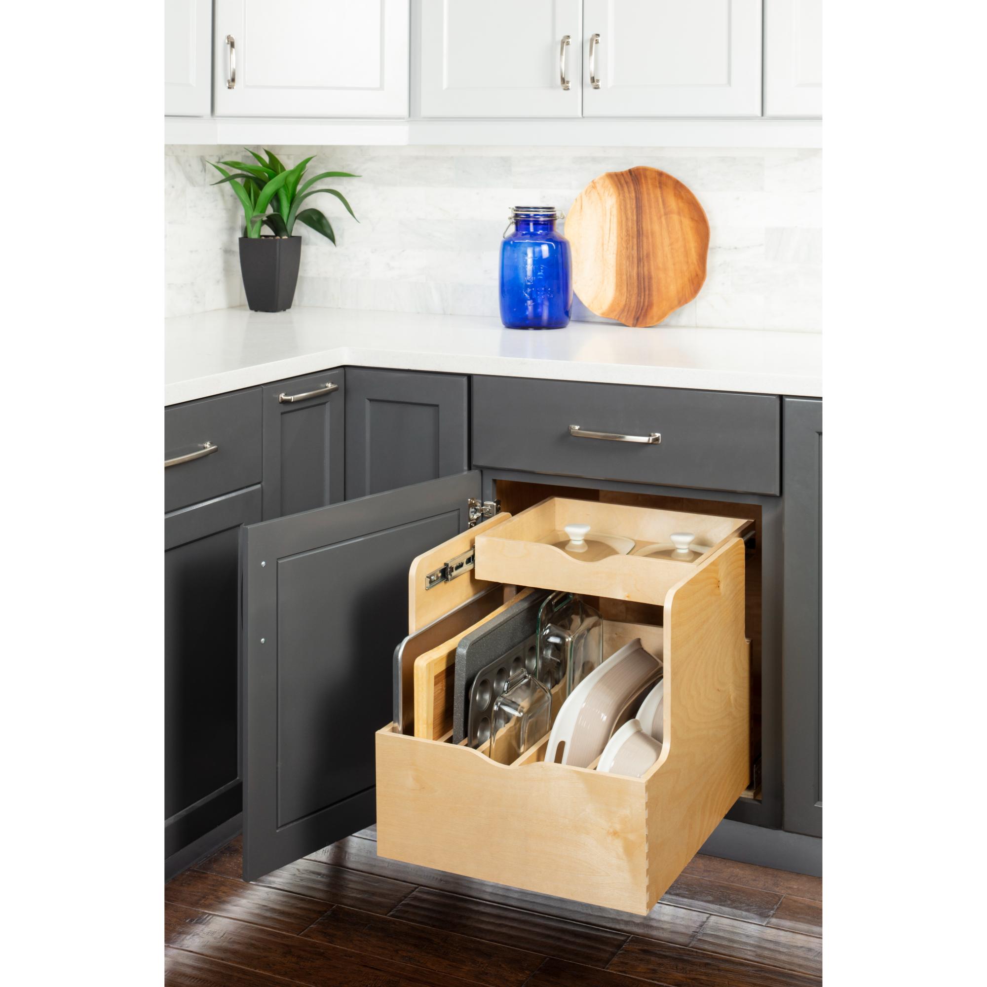 21" Wood Double Drawer Cookware Rollout | KitchBath