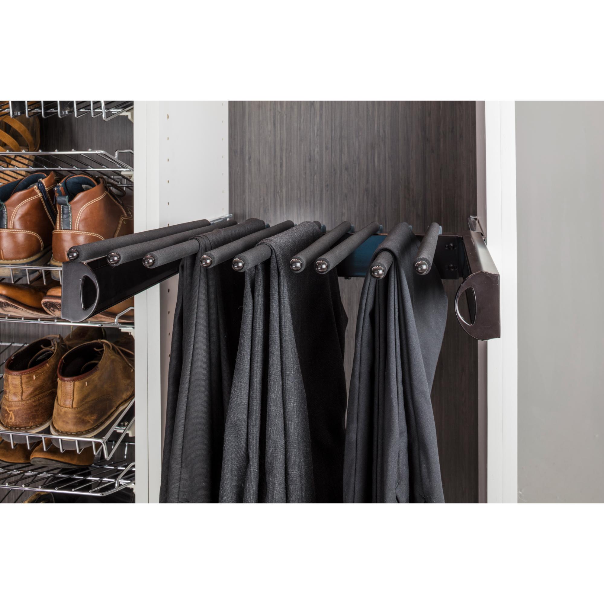 Satin Nickel 18" Wide Pant Rack | KitchBath