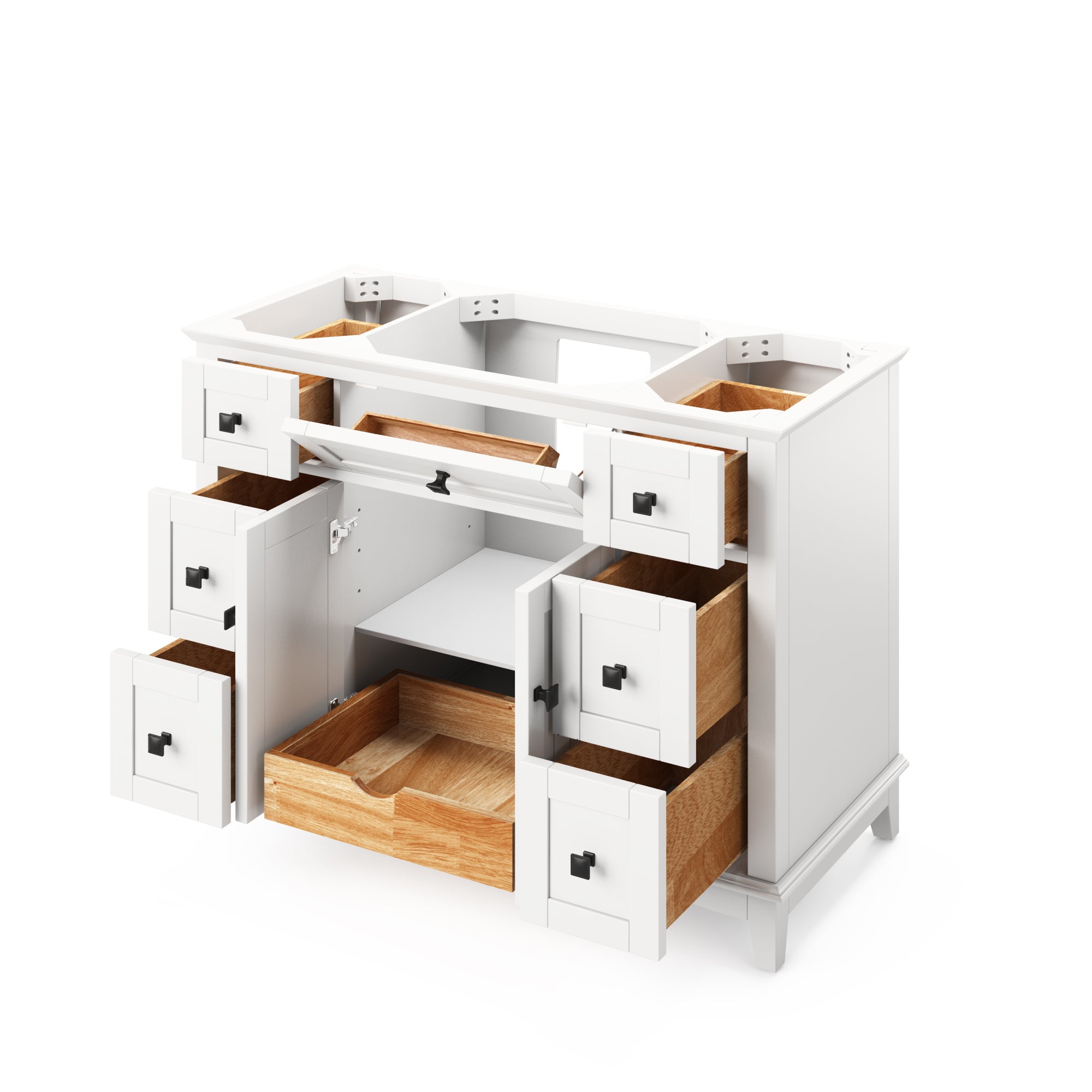 48" White Savino Vanity | KitchBath
