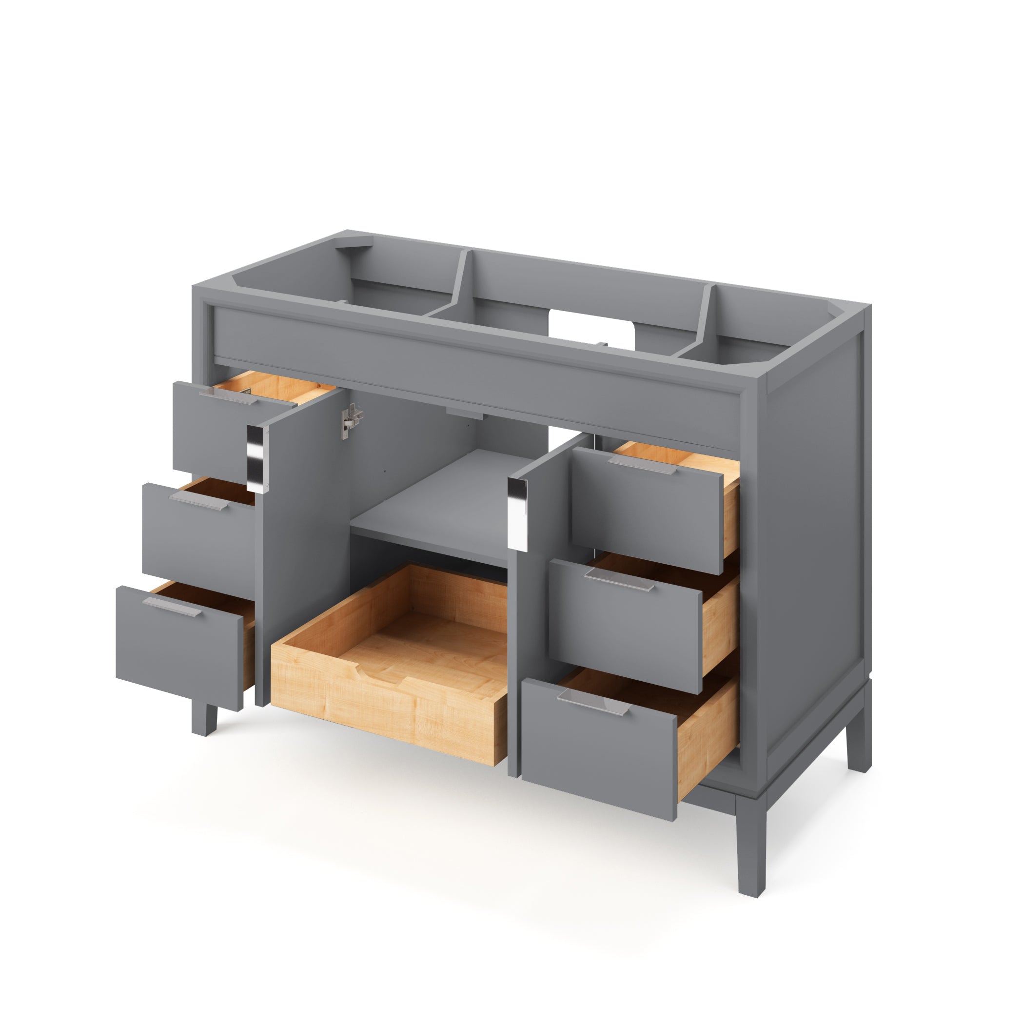48" Black Theodora Vanity | KitchBath