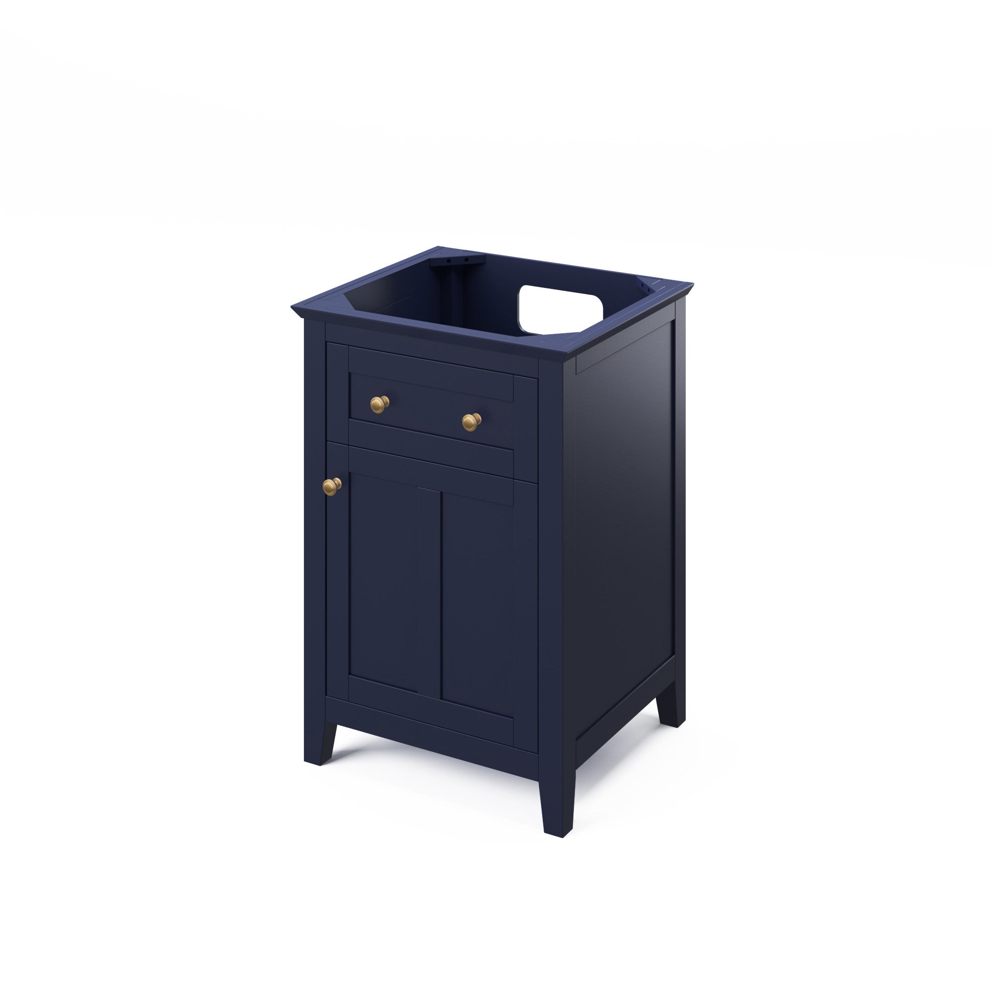 24" Hale Blue Chatham Vanity, Calacatta Vienna Quartz Vanity Top, undermount rectangle bowl | KitchBath