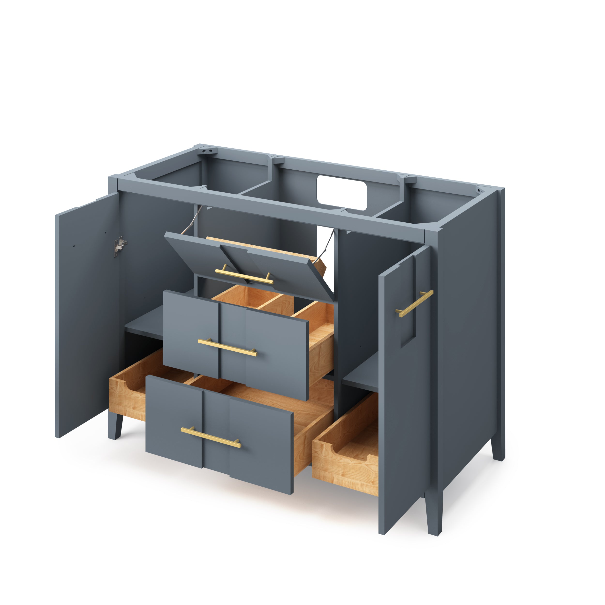 48" Black Katara Vanity | KitchBath