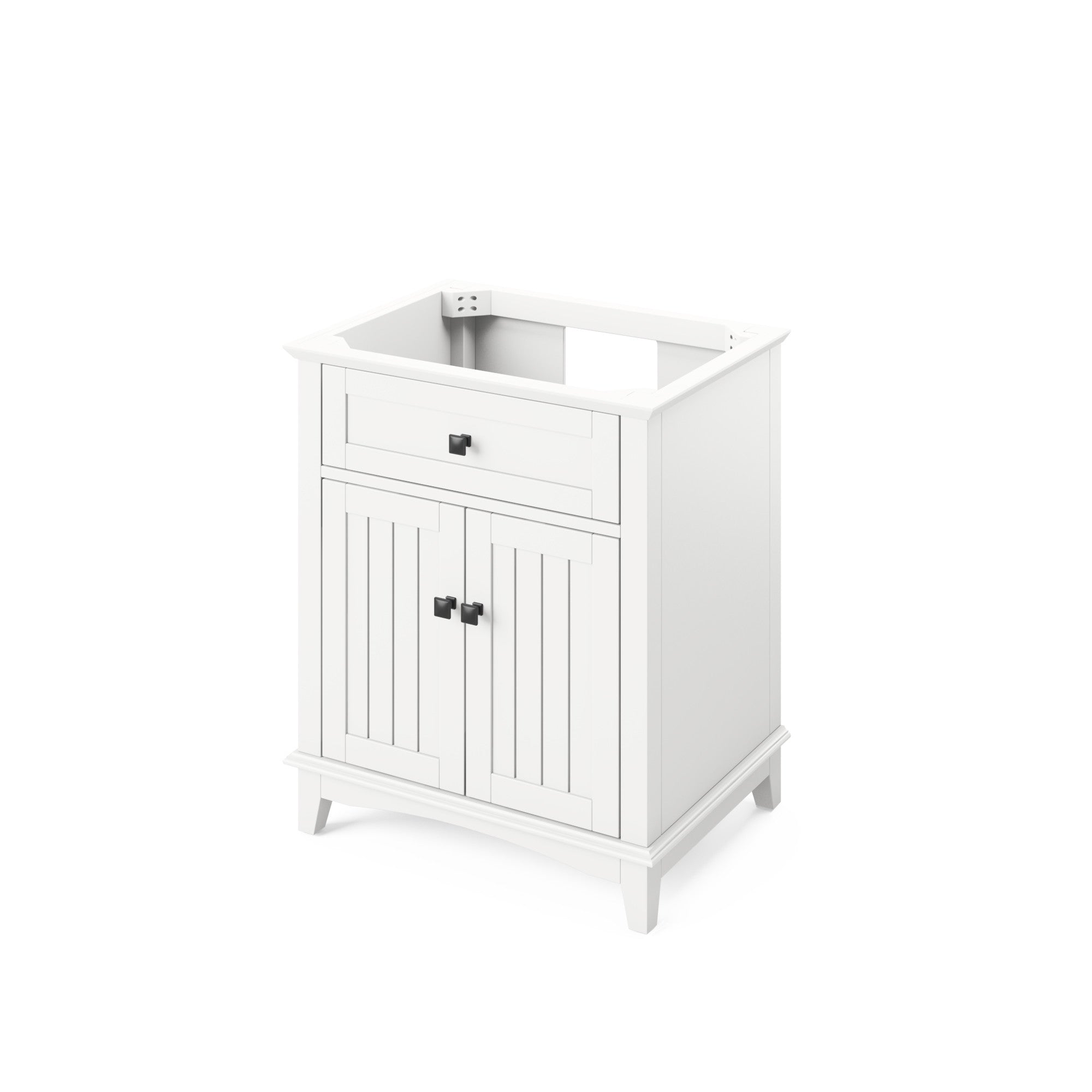 30" White Savino Vanity, Boulder Cultured Marble Vanity Top, undermount rectangle bowl | KitchBath