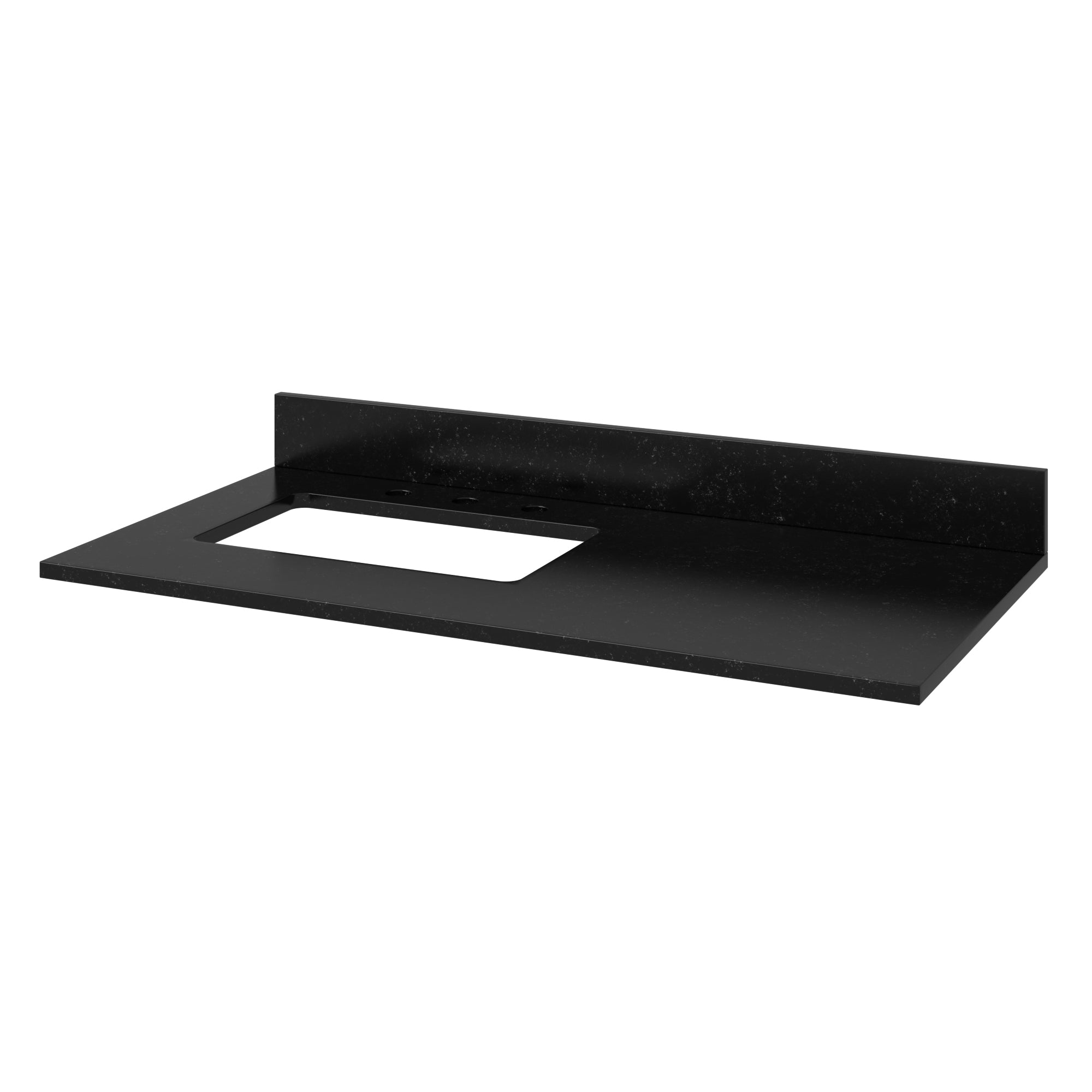 42" Hale Blue Katara Vanity, left offset, Black Granite Vanity Top, undermount rectangle bowl | KitchBath