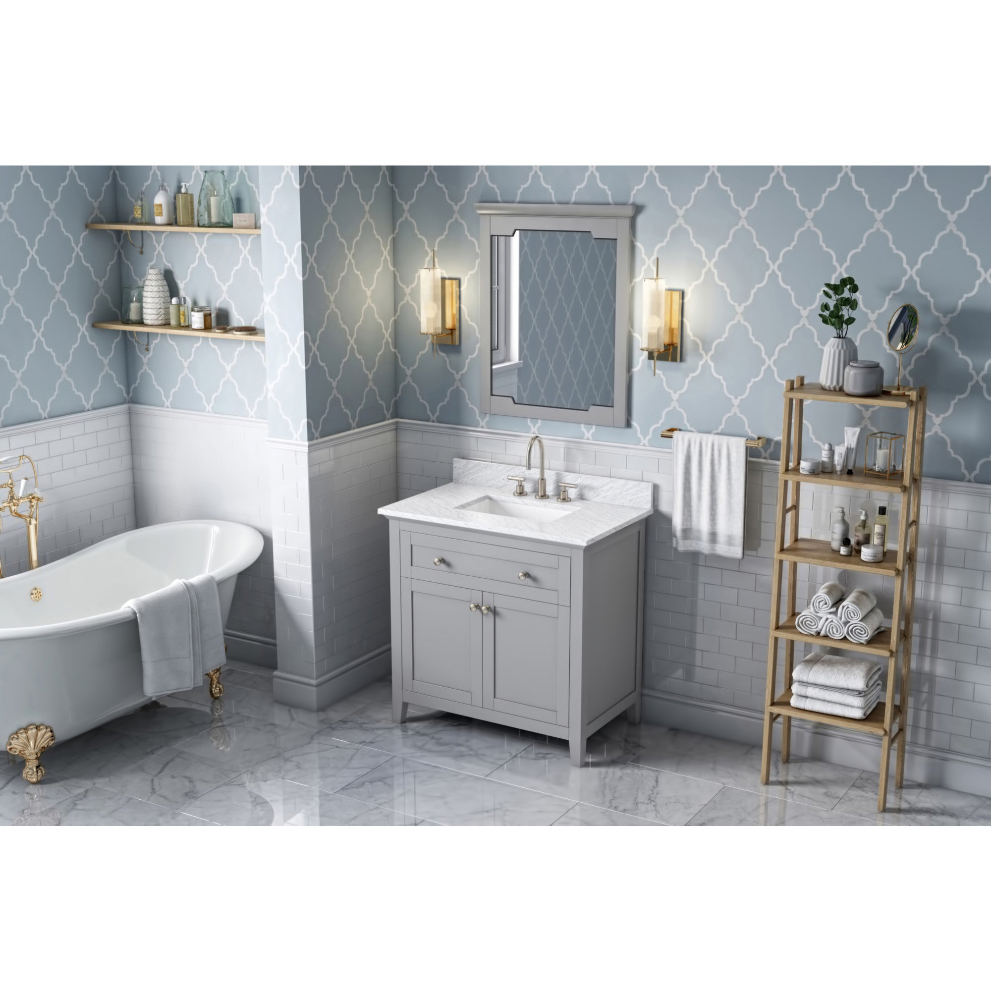 36" Grey Chatham Vanity | KitchBath