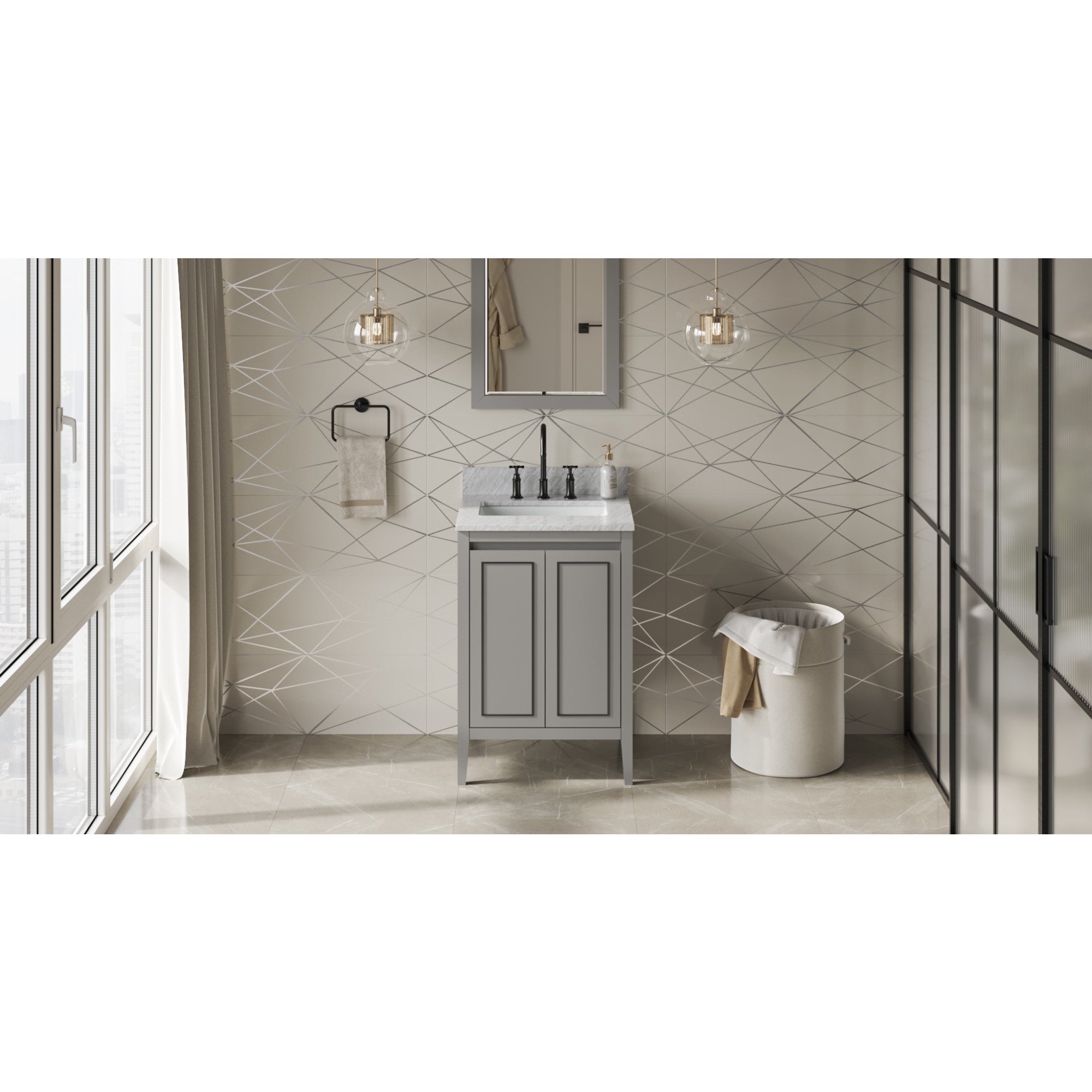 24" Grey Percival Vanity | KitchBath