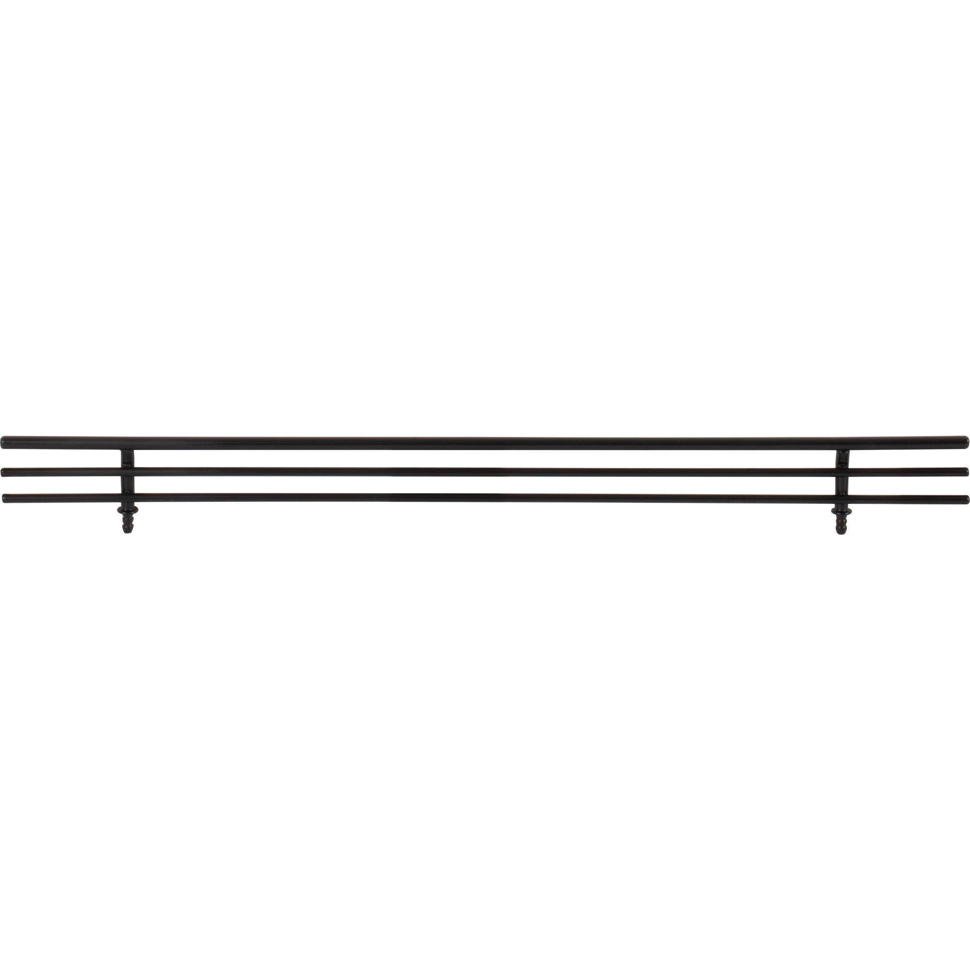 17" Wide Matte Black Wire Shoe Fence for Shelving